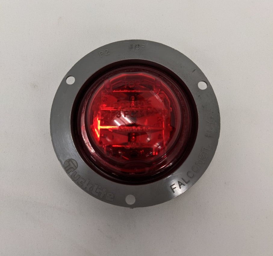 New FRT 10 Series LED Red Round 12V With Grey Flange Light - P/N TL 10379R (10168312234300)