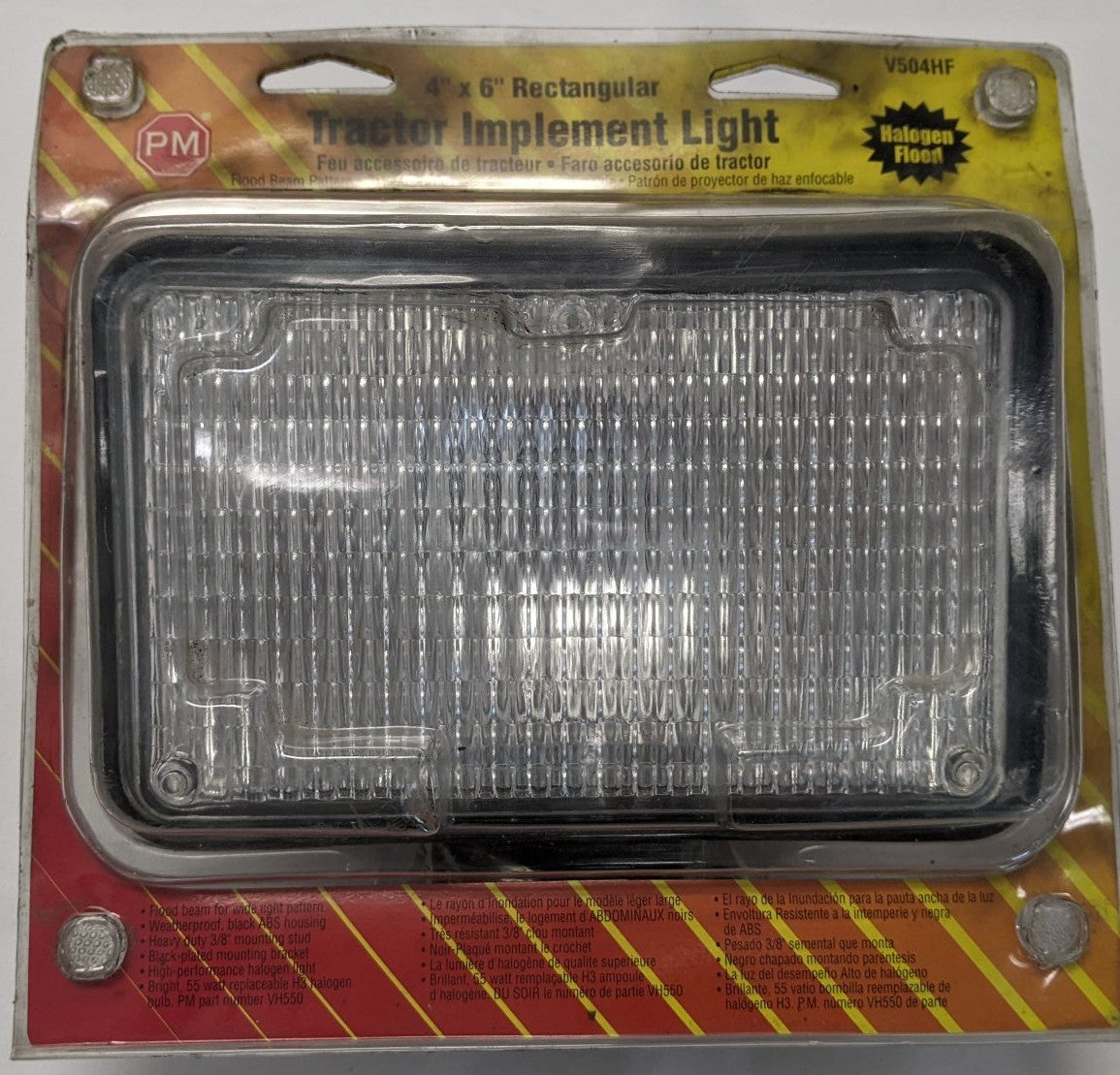 New Peterson Tractor Halogen Flood Work Light V504HF