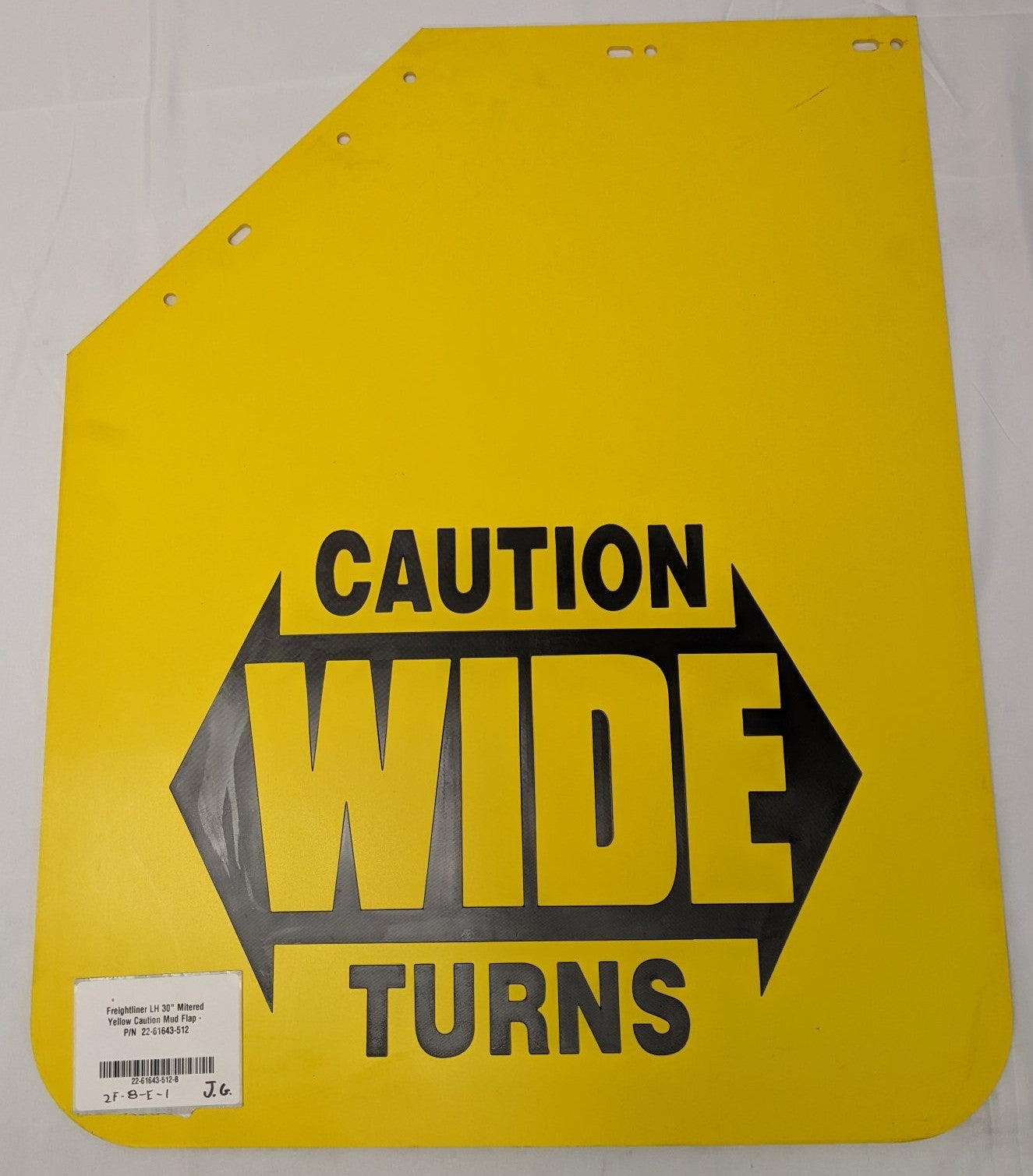Freightliner LH 27" Yellow Mitered Mud Flap 22-61643-512