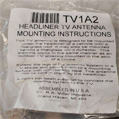 Antenna TV Y Cable - P/N RMI TV1A2 / TV1A2 (8757229191484)