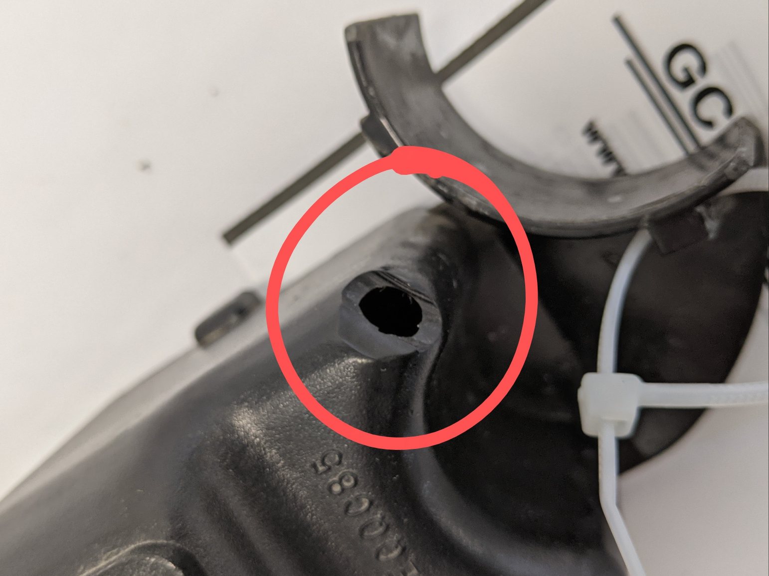 Damaged Freightliner FLD Classic Turn Signal Arm Lever - P/N GRO 4811 77 (10023695155516)