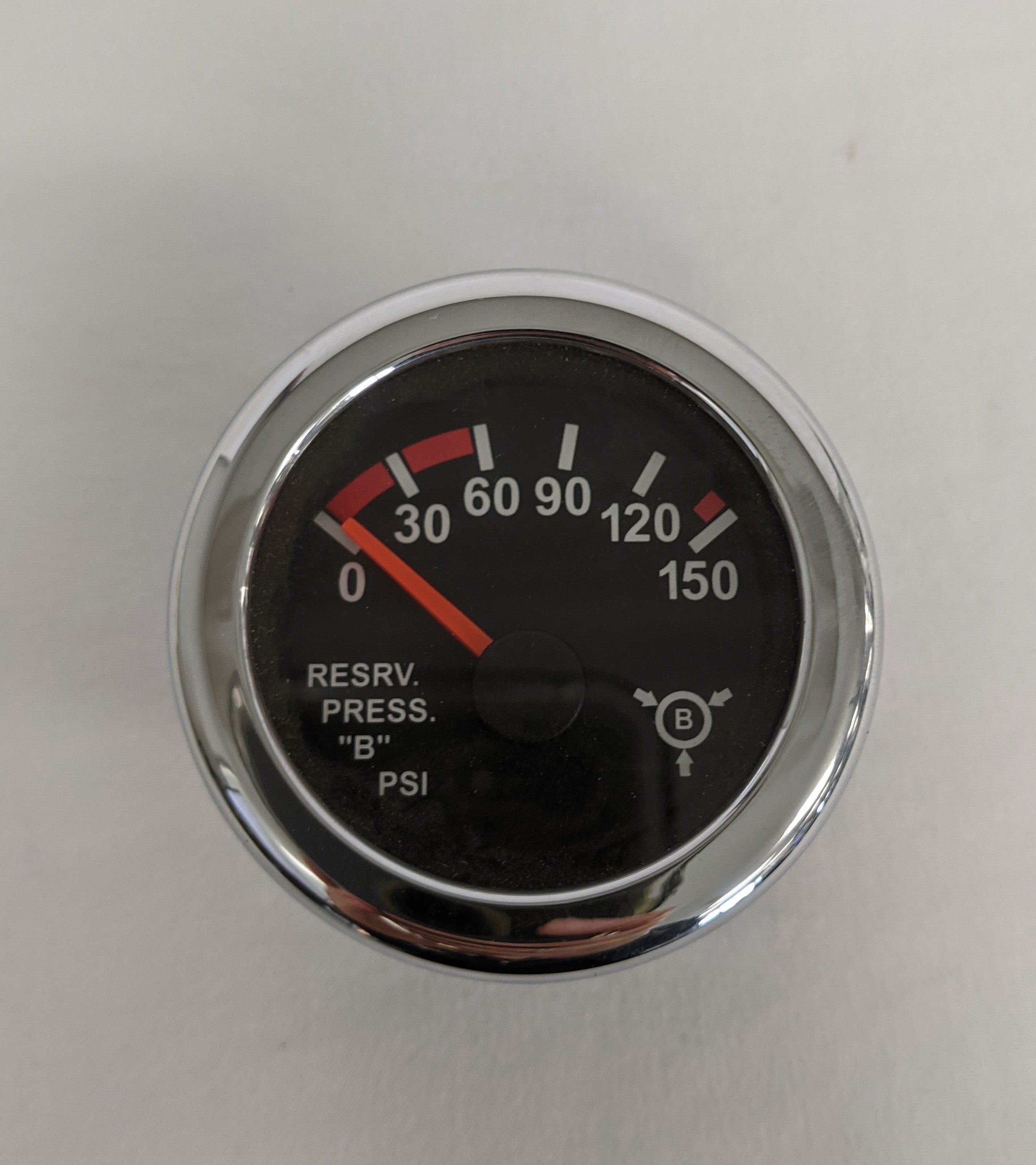 Western Star 'B' Pressure Reservoir Dash Air PSI Gauge - P/N A22-71475-002 (9964530925884)