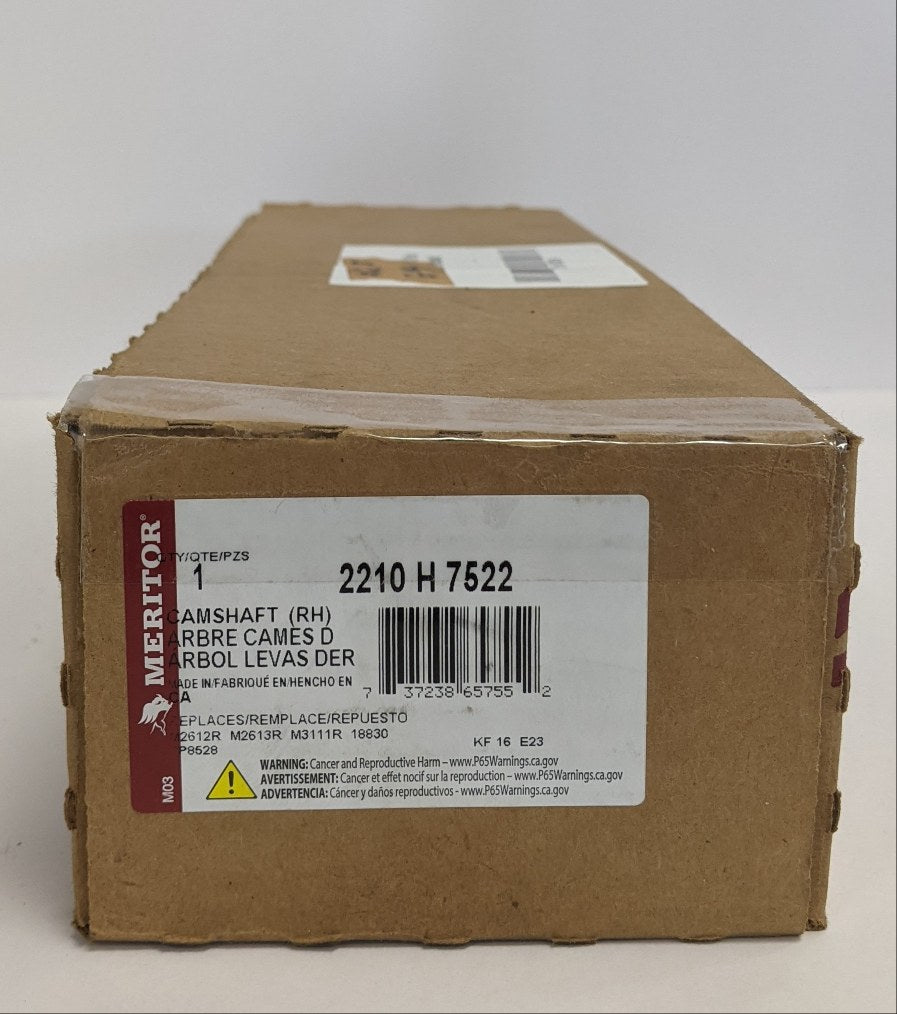 New Meritor 16 1/2" Q Plus Front Brake RH Camshaft - P/N TDA 2210H7522 (9891954852156)