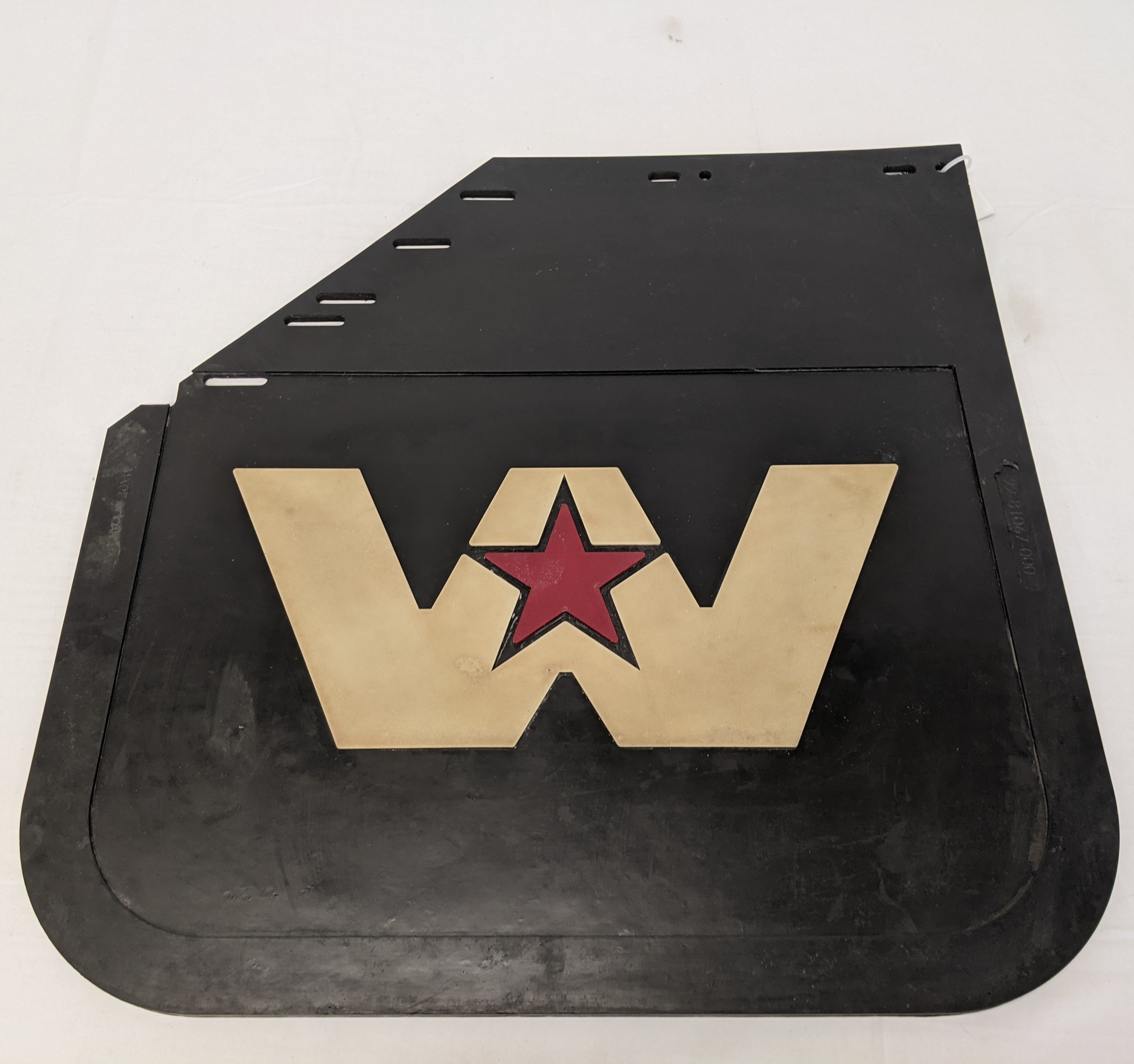 *Stained* Western Star LH 24 Inch Rear Mud Flap w/ Logo - P/N 22-81067-000 (10140332458300)