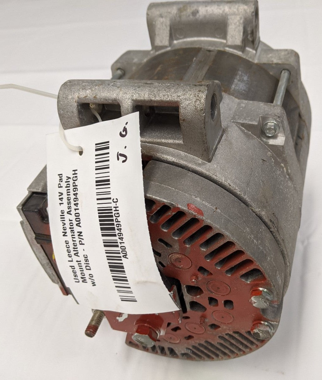 Used Leece Neville 14V Pad Mount Alternator Assembly w/o Disc - P/N A0014949PGH