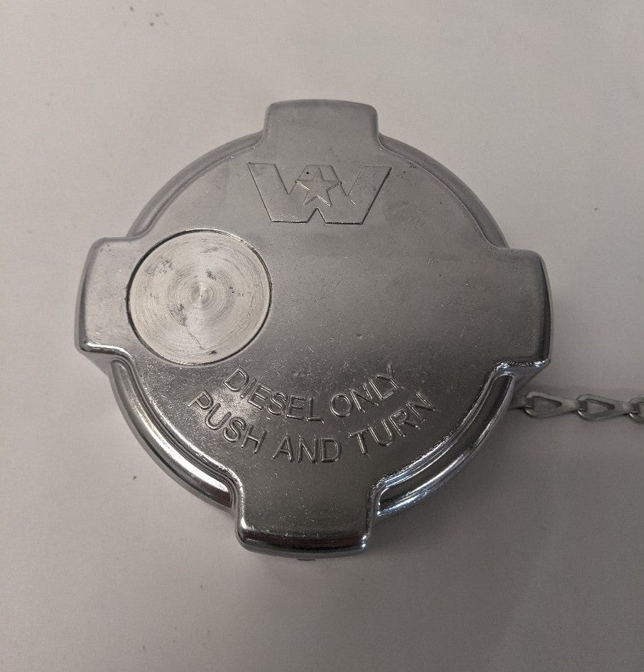Western Star Chrome Quarter Turn Fuel Cap No Lock | 03-37017-017