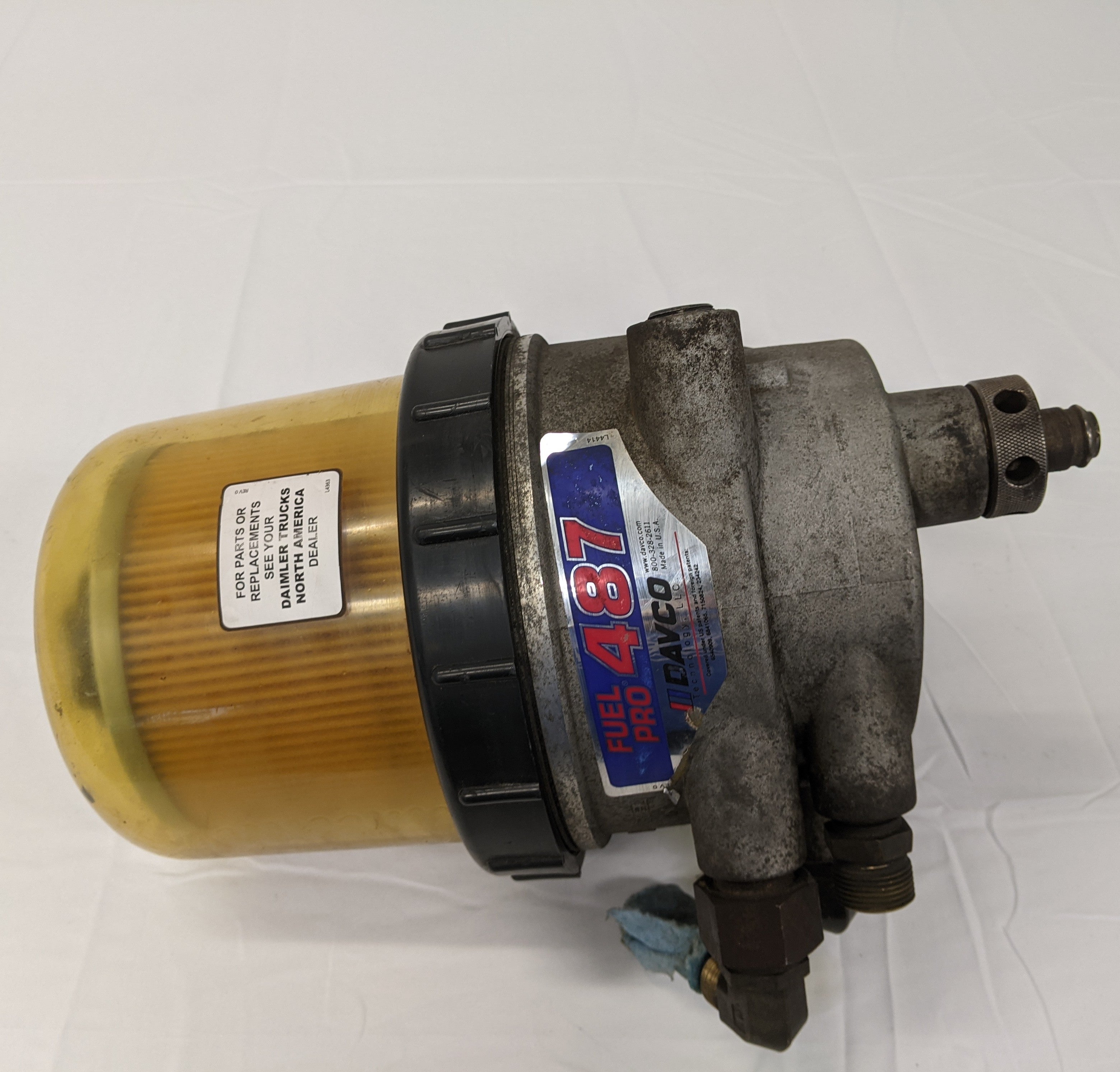 Used Freightliner Cascadia P3 Davco 487 Fuel Water Separator - P/N 03-42051-002 (10050084962620)