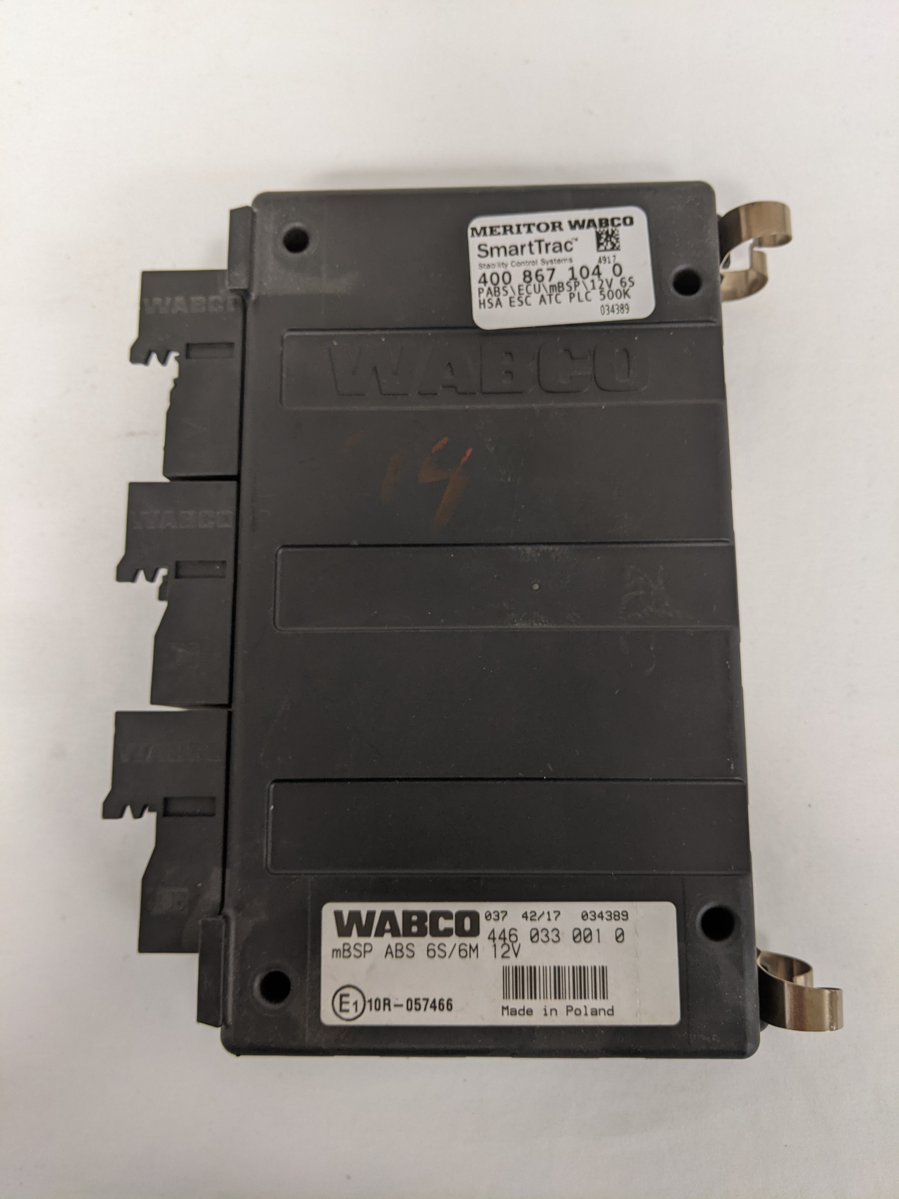 Meritor Wabco SmartTrac ABS ECU Controller for Freightliner - WAB 400 867 104 0 (3939620847702)