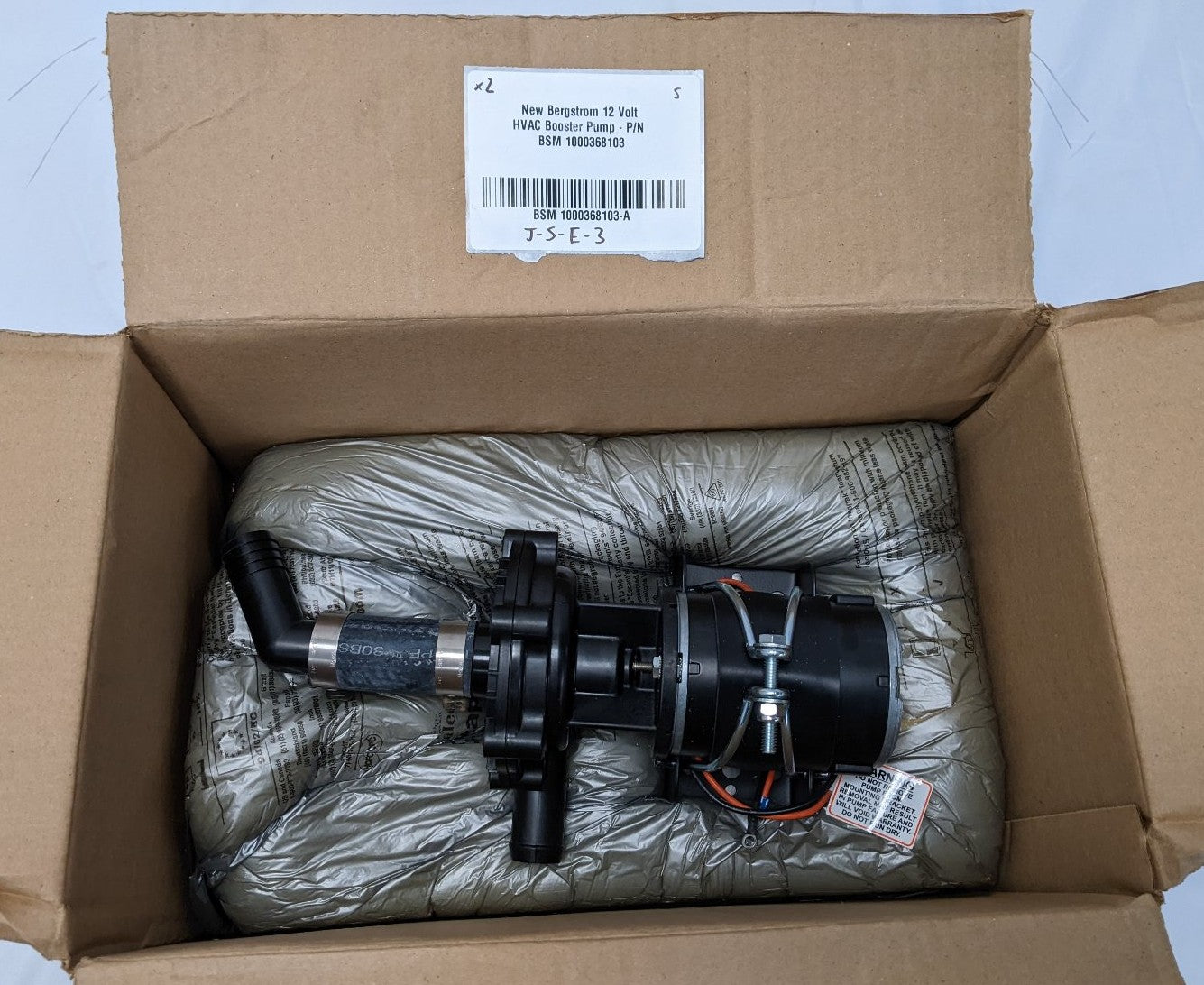 Bergstrom 12V HVAC Water Booster Pump BSM 1000368103