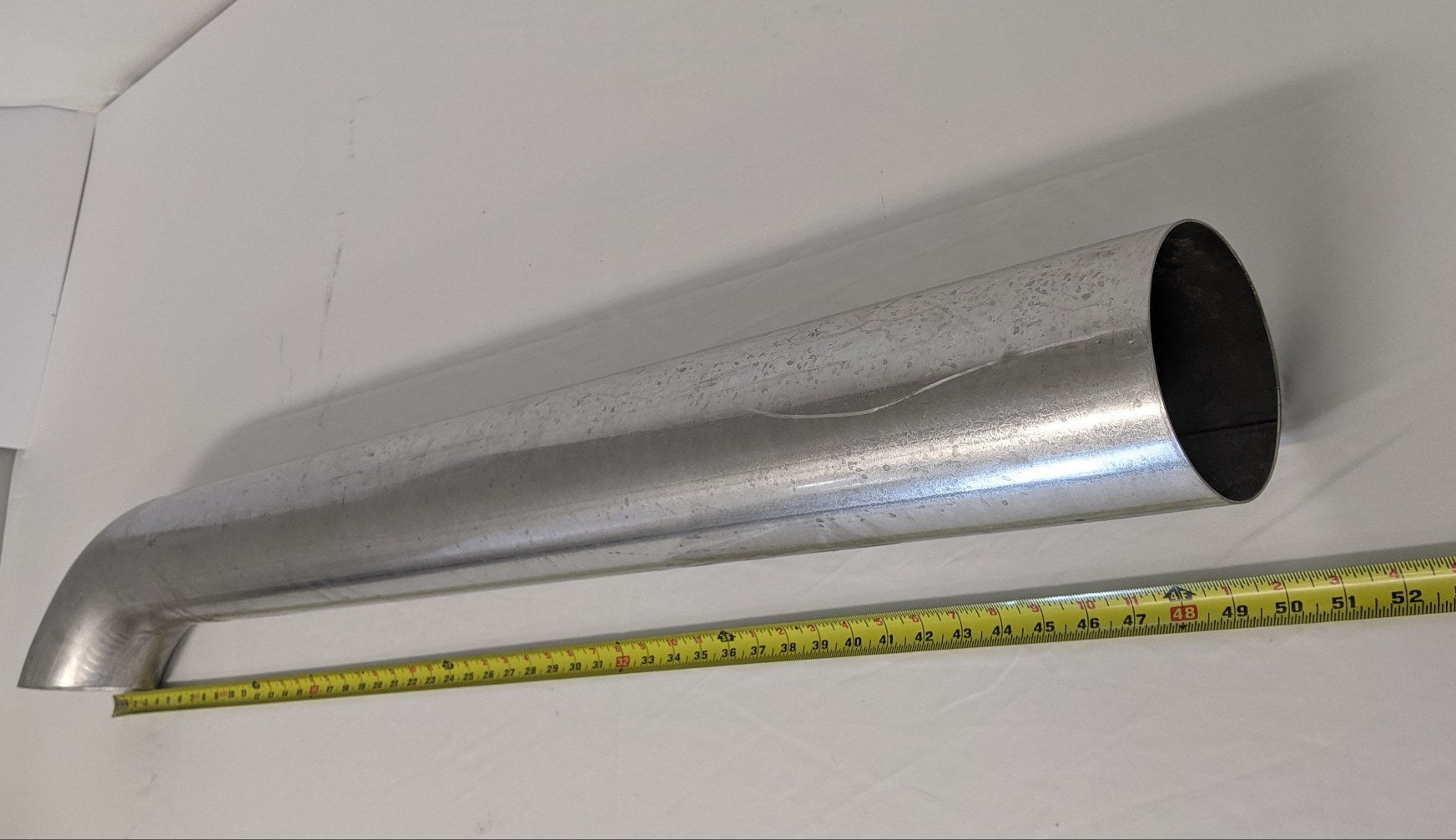 New Freightliner 5" Dia. 50" Long SS Curved Exhaust Pipe Stack- P/N 04-24297-050 (9891253289276)