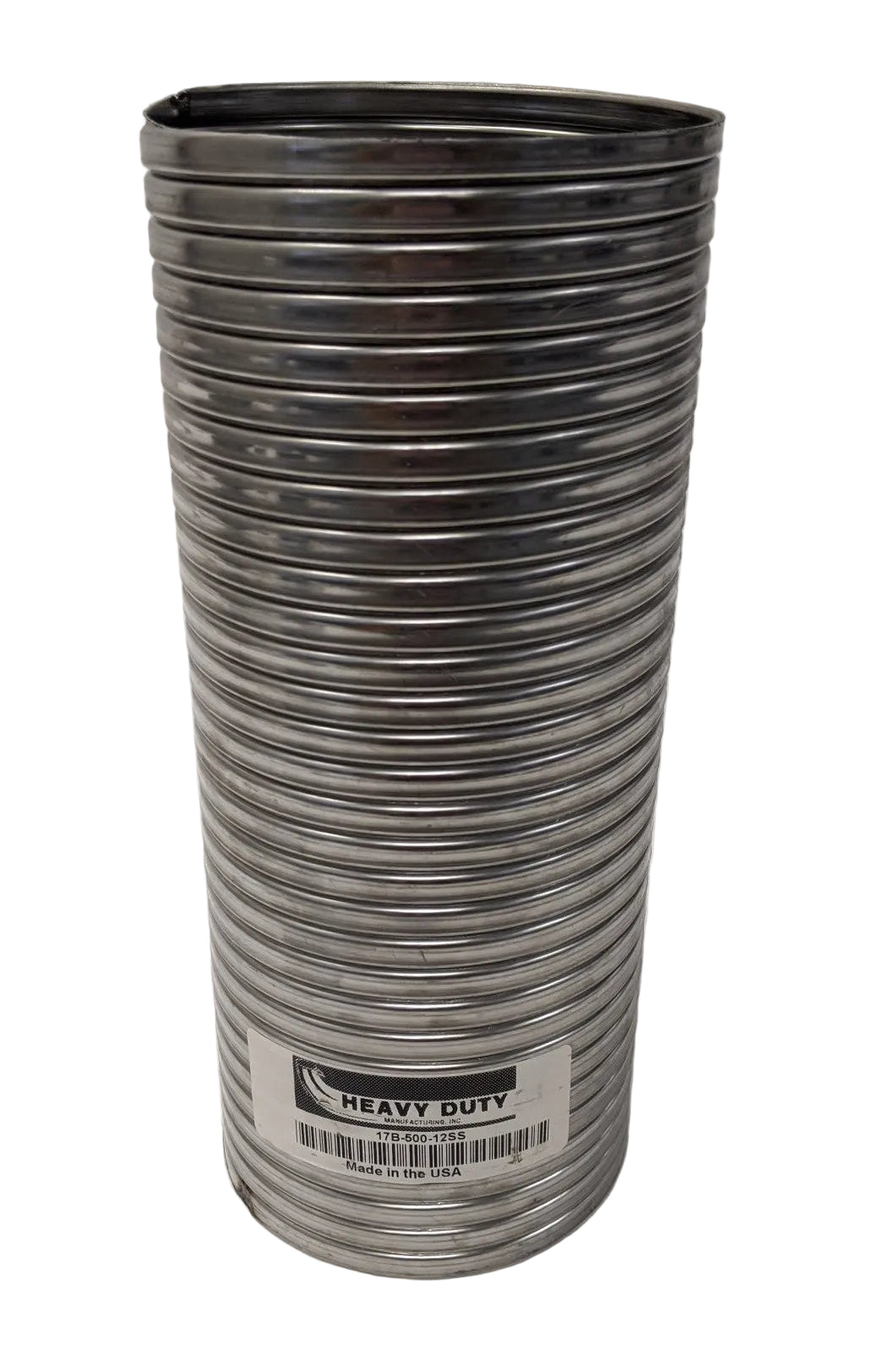 Heavy Duty 5" Stainless Steel Flexible Exhaust Pipe - P/N 17B-500-12SS