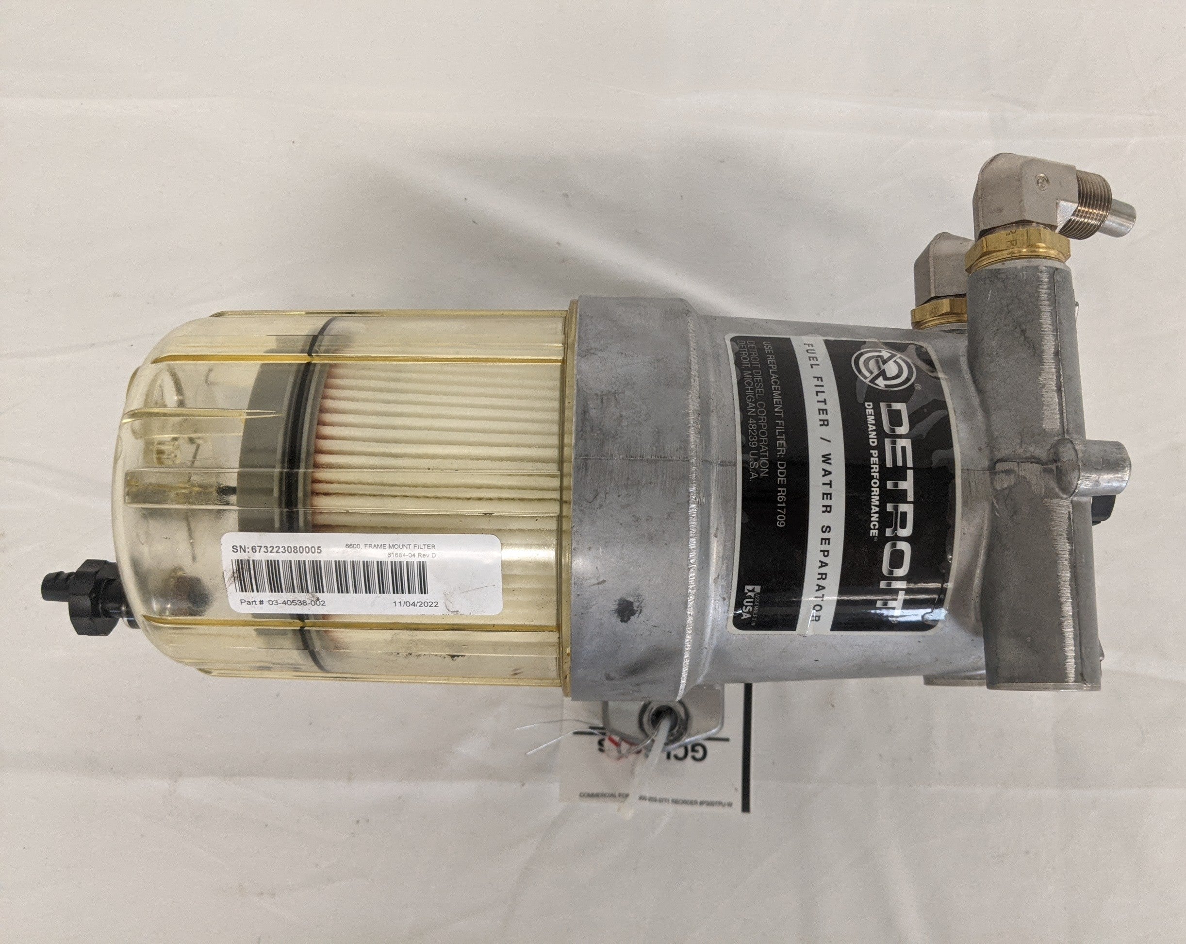 Used Detroit Fuel Water Separator - 03-40538-002 (10027307172156)