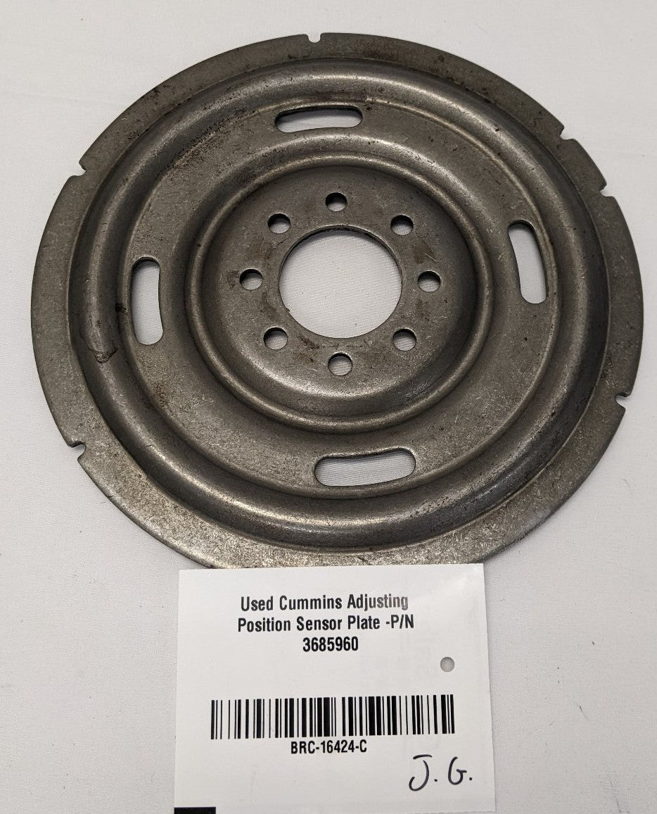 Used Cummins Adjusting Position Sensor Plate -P/N 3685960