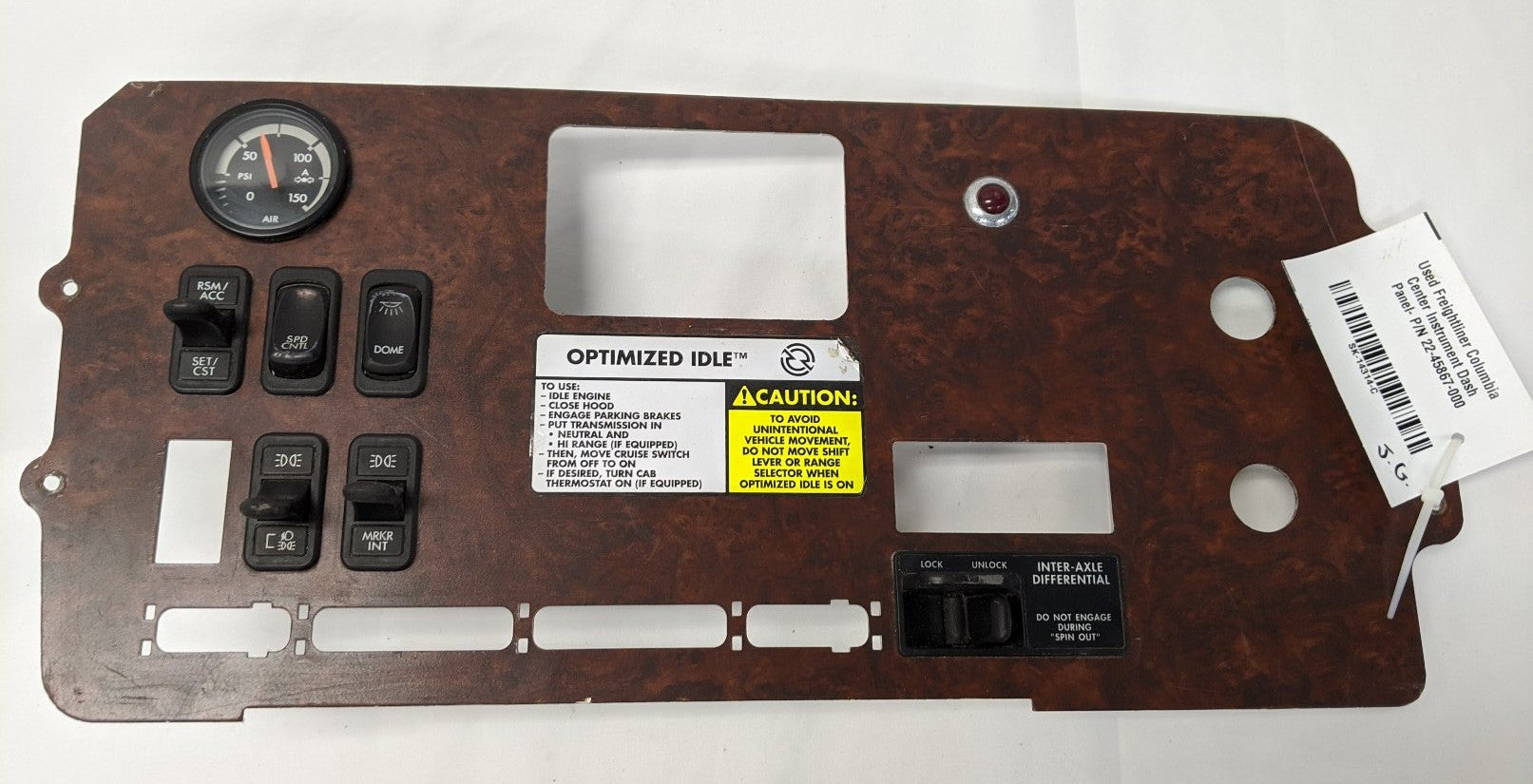 Freightliner Instrument Dash Panel - Part # 22-45867-000 - Used