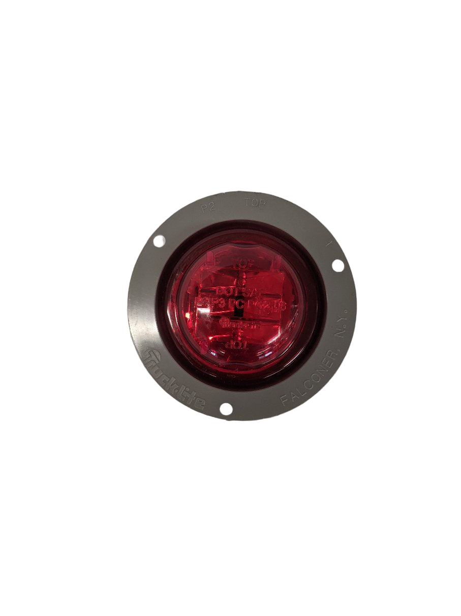 FRT 10 Series LED Red Round 12V With Grey Flange Light - P/N TL 10379R (10168314626364)