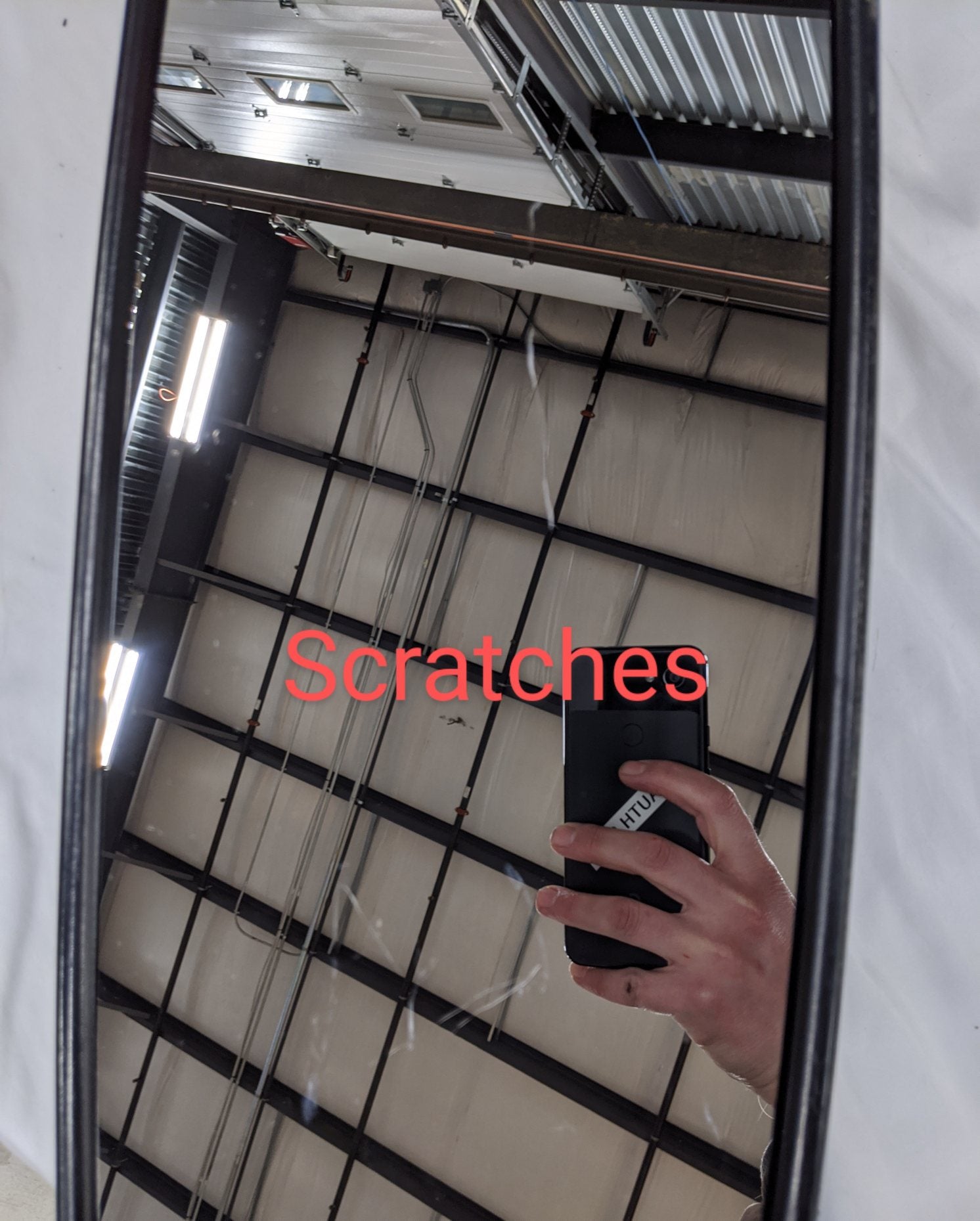 *Scratched* Freightliner M2 LH Remote Cummins Black Mirror - P/N A22-74243-062 (9913571934524)