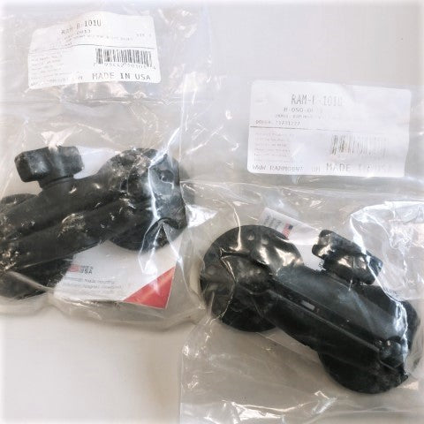 *Lot of 2* New RAM® Universal Double Ball Mount w/ Round Bases - P/N RAM-B-101U
