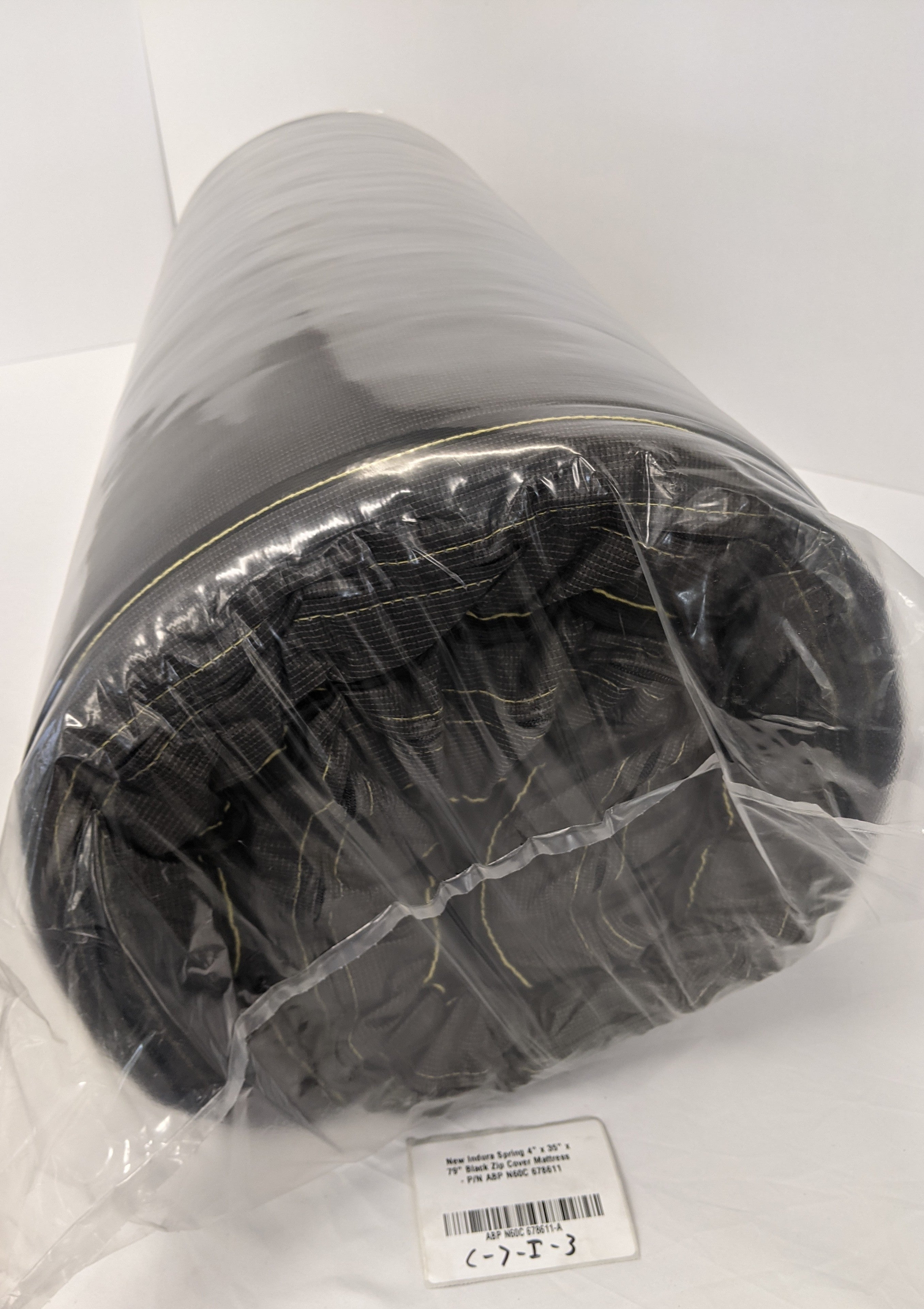 New Indura Spring 4" x 35" x 79" Black Zip Cover Mattress - P/N ABP N60C 678611 (10118317375804)