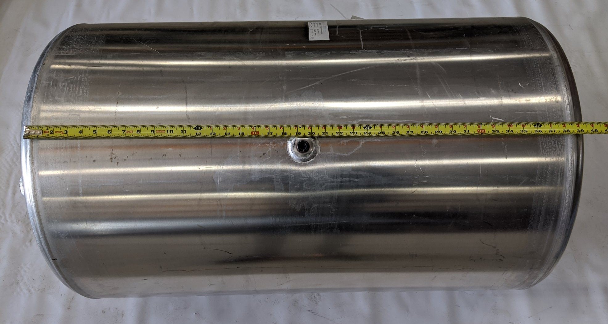 Bottom Feed 80 Gal. 25" Diameter 38" Long Aluminum Blank Fuel Tank (10028450709820)