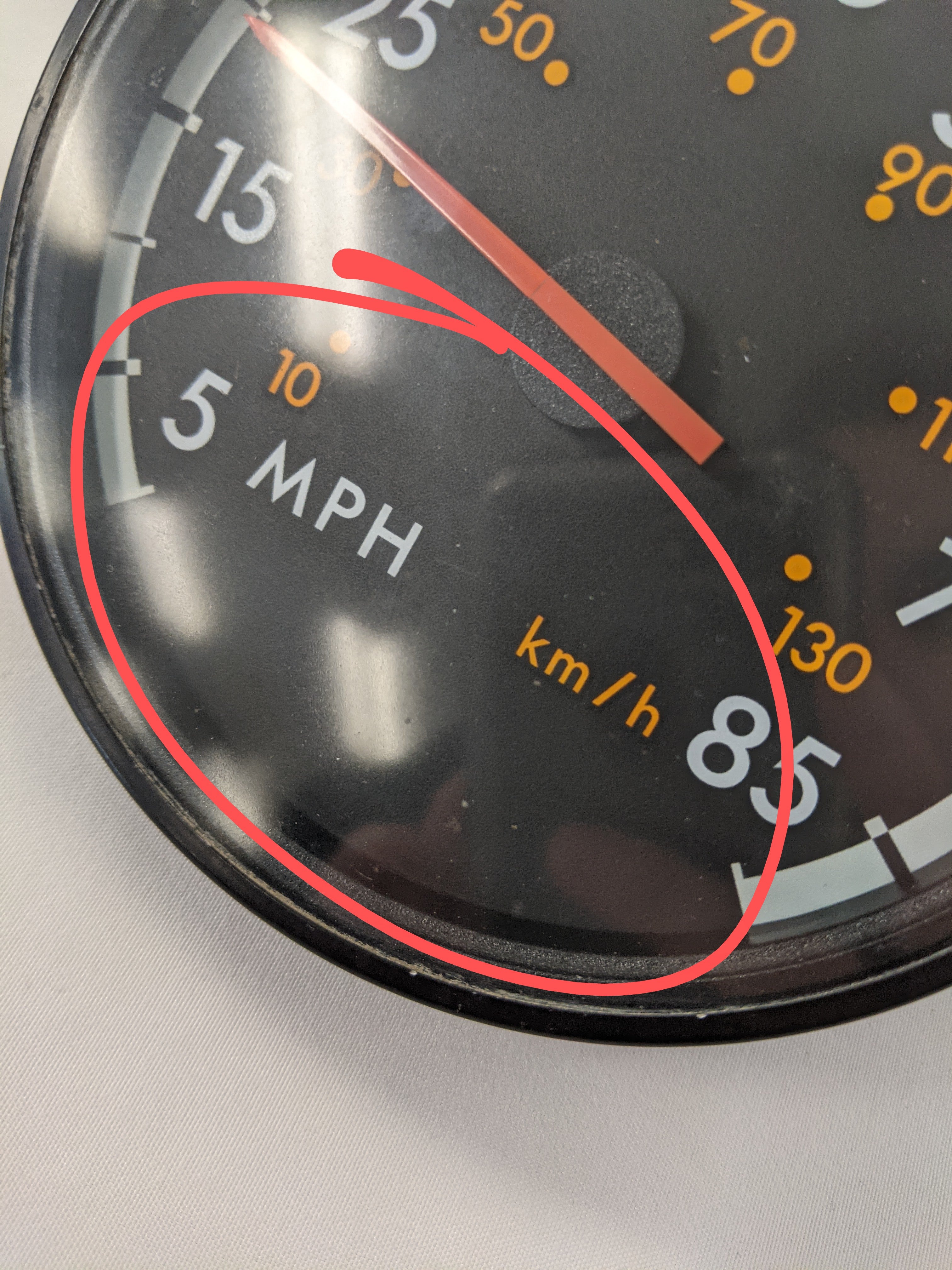 Used Freightliner Columbia Century MPH Instrument Cluster Gauge-P/N 22-46507-000 (10054590333244)