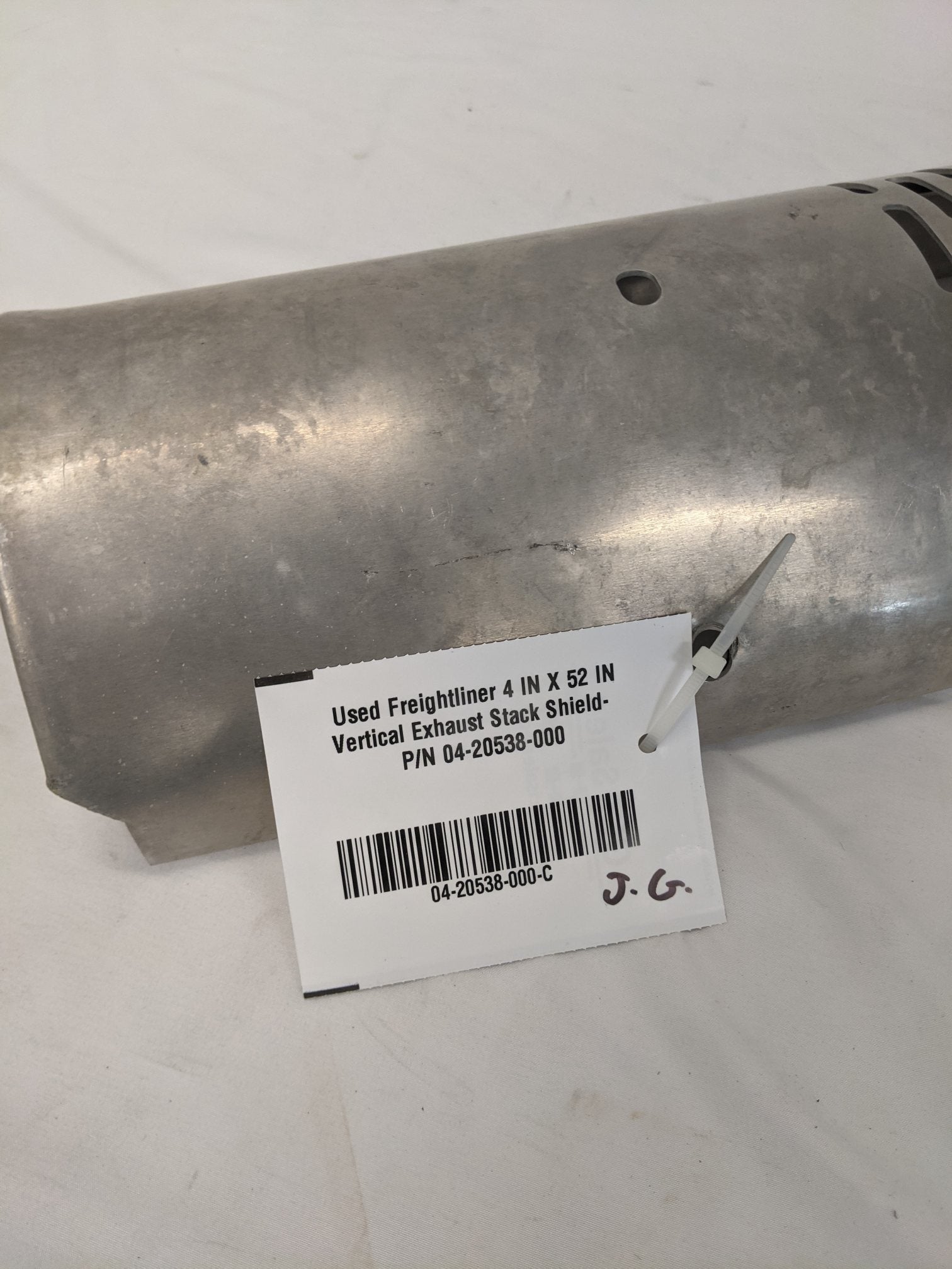 Used Freightliner 4 IN X 52 IN Vertical Exhaust Stack Shield- P/N 04-20538-000