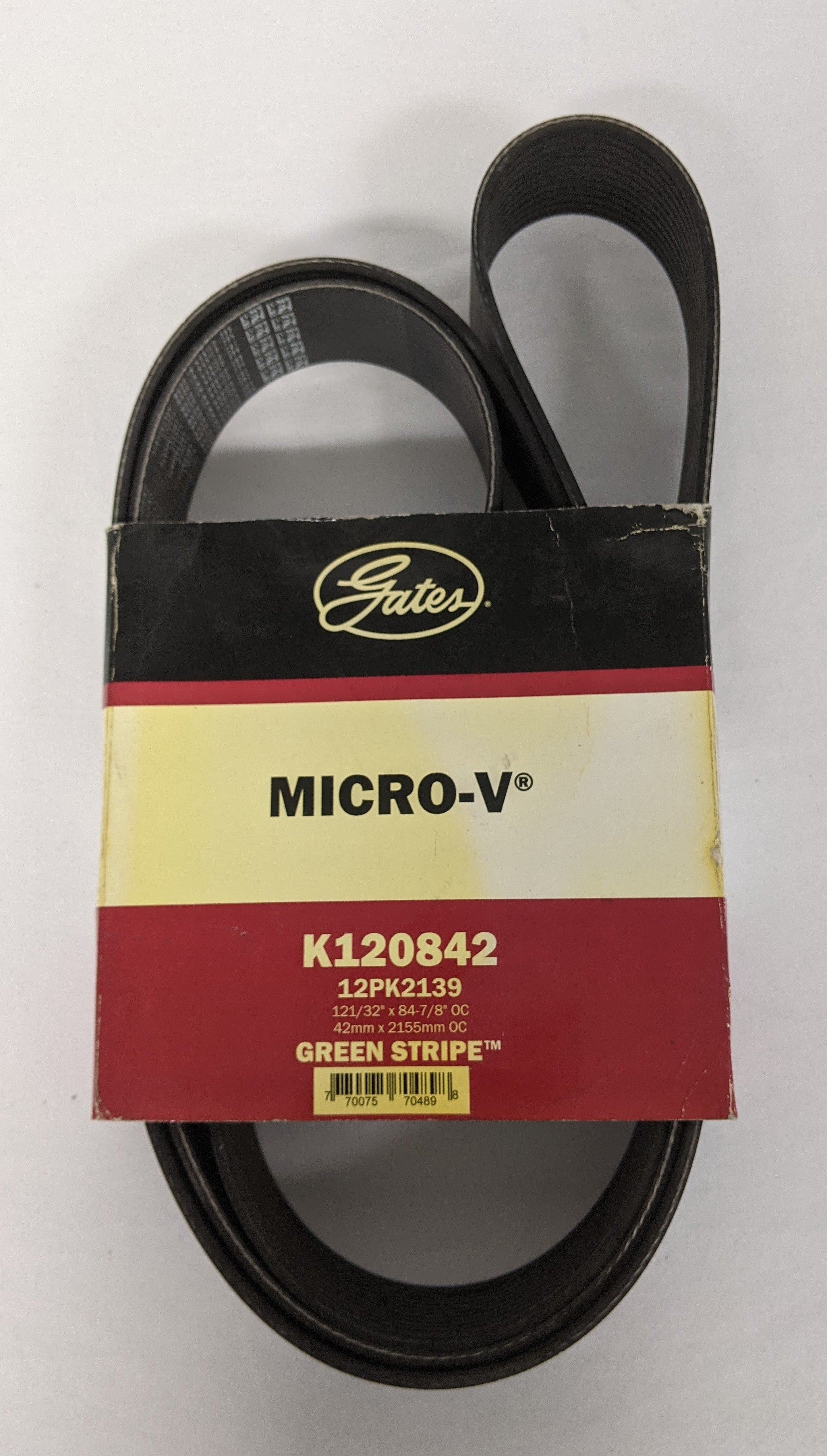 Gates K SECT 12 Rib 84 1/4" (2140 mm) Fan Belt - P/N GT K120842 (9960754807100)