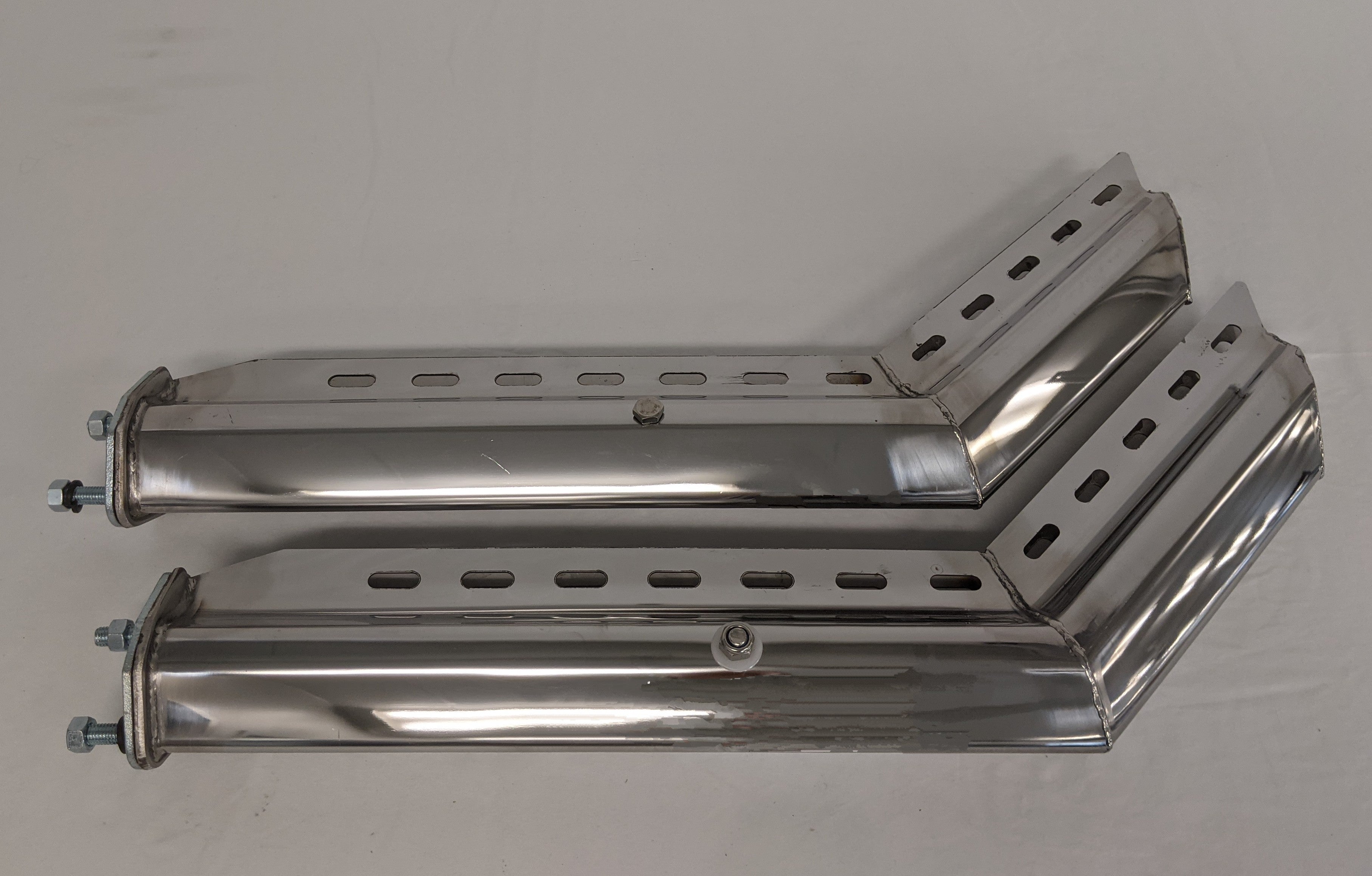New *LH & RH Set* UP 403 SS 'Chrome' 45 Deg Angled Mud Flap Bracket- P/N UP10846 (9912981029180)