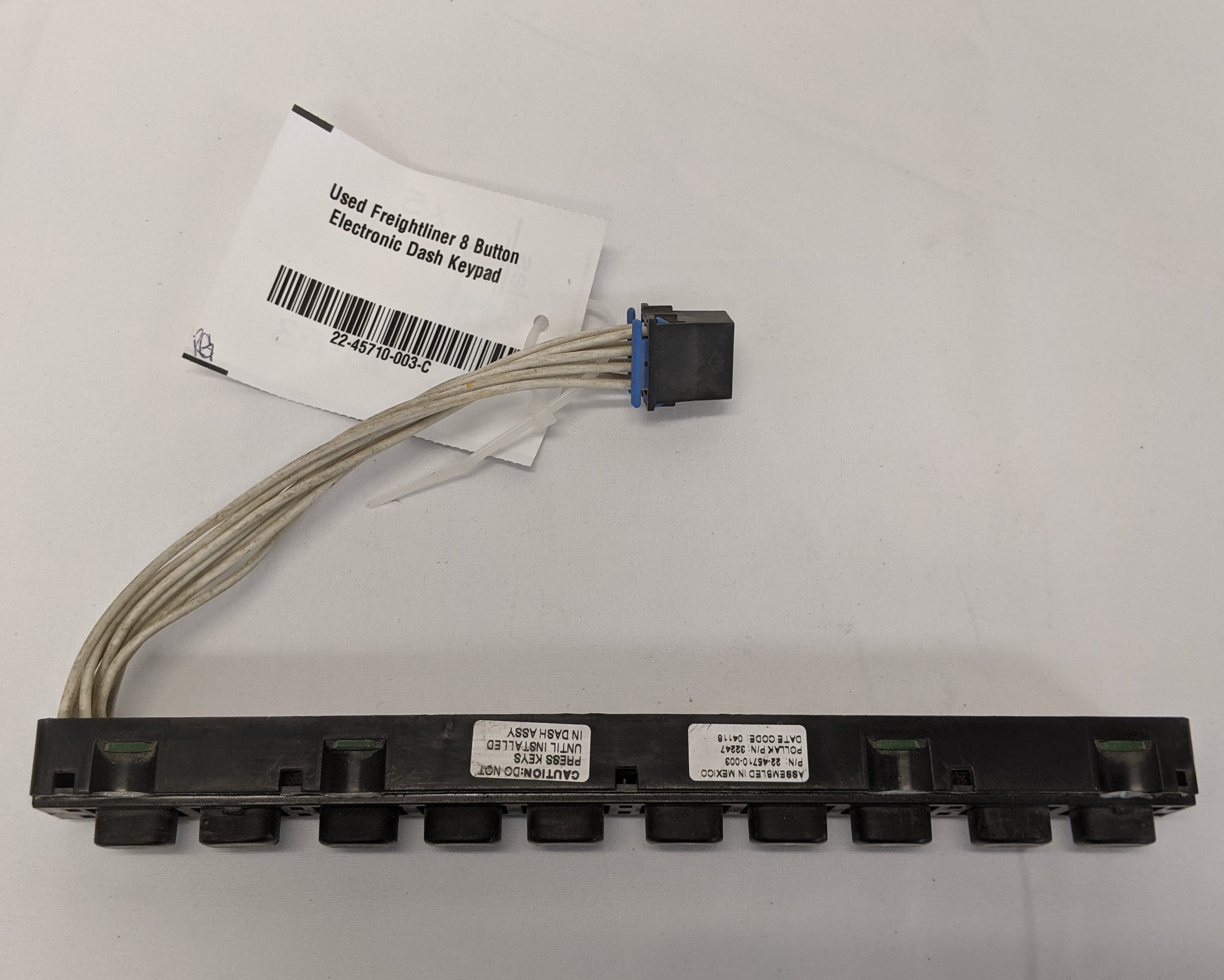 Used Freightliner 8 Button Electronic Dash Keypad - P/N 22-45710-003 (10028765643068)