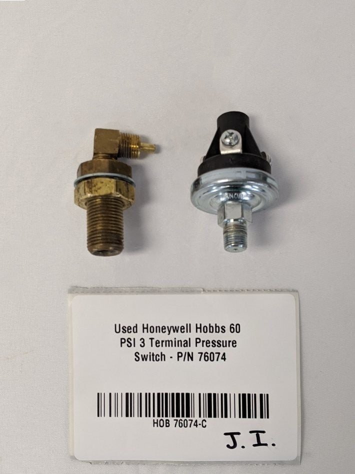 Honeywell Hobbs 60 PSI Pressure Switch 76074 | NO/NC 3-Terminal