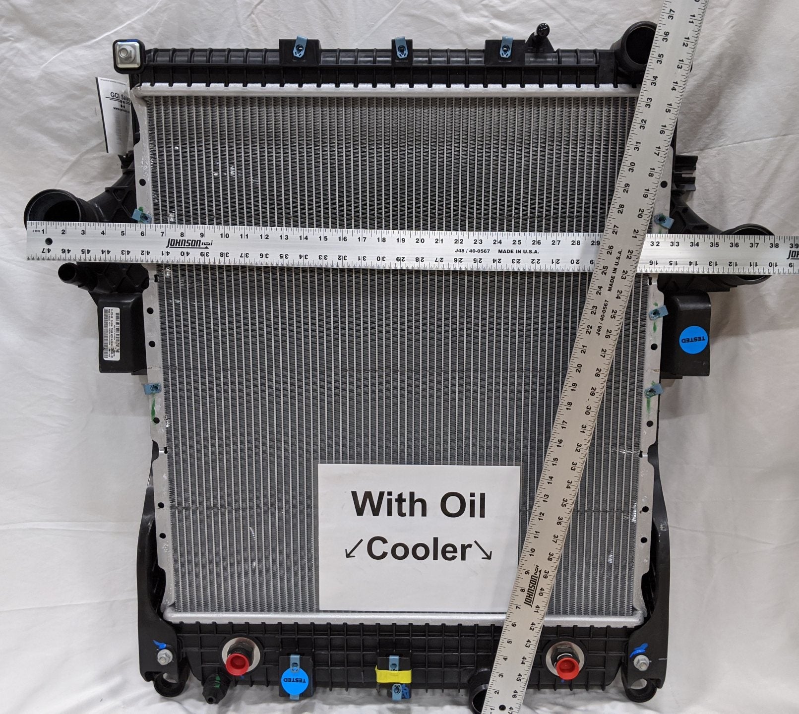 Damaged Freightliner M2 Radiator -TXE 1004016 & CAC - 1030482 - P/N 05-37270-006 (9967478243644)