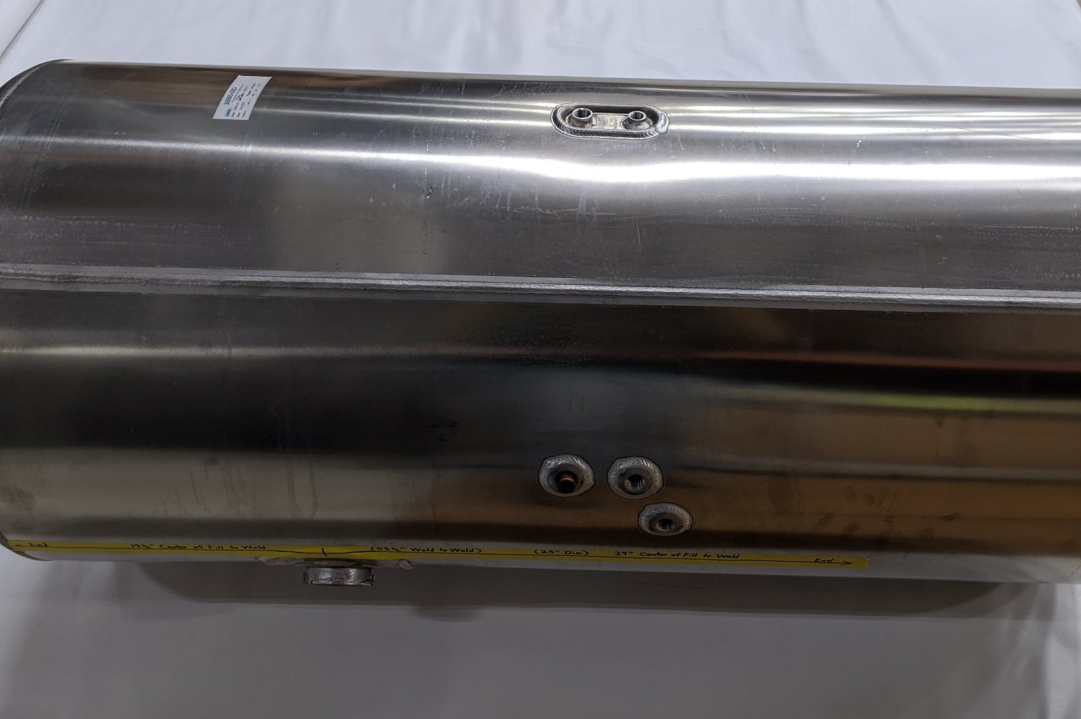 Freightliner RH 120 Gal. 25" Dia. 39" Fill 53 1/2" Fuel Tank - P/N A03-40938-391 (9904414392636)
