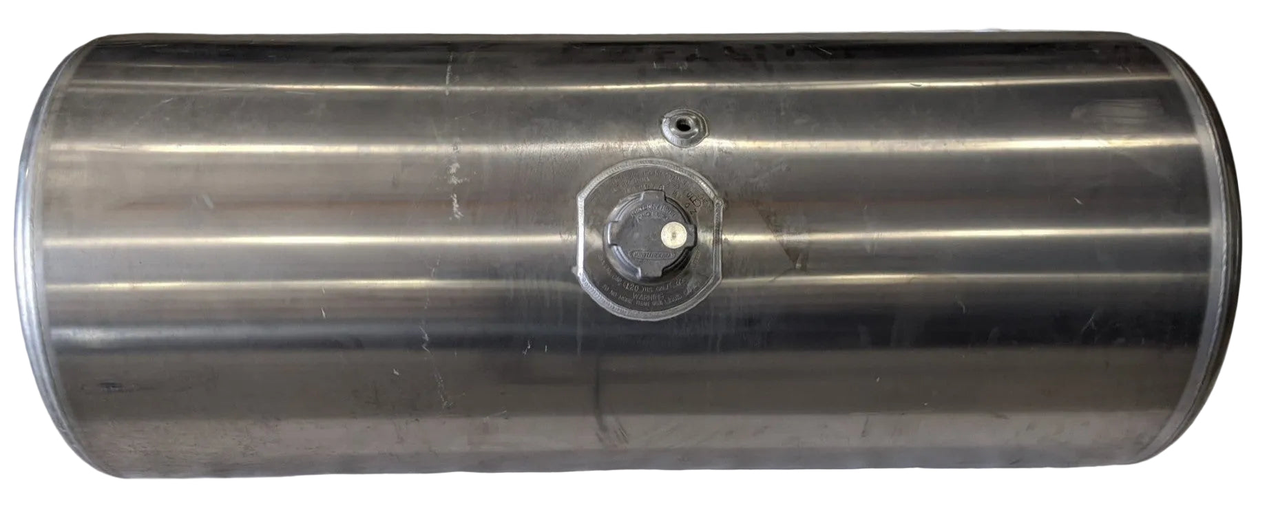 Bottom Feed 120 Gal. 25" Diameter 58" Long Aluminum Blank Fuel Tank w/ Cap (10028451955004)