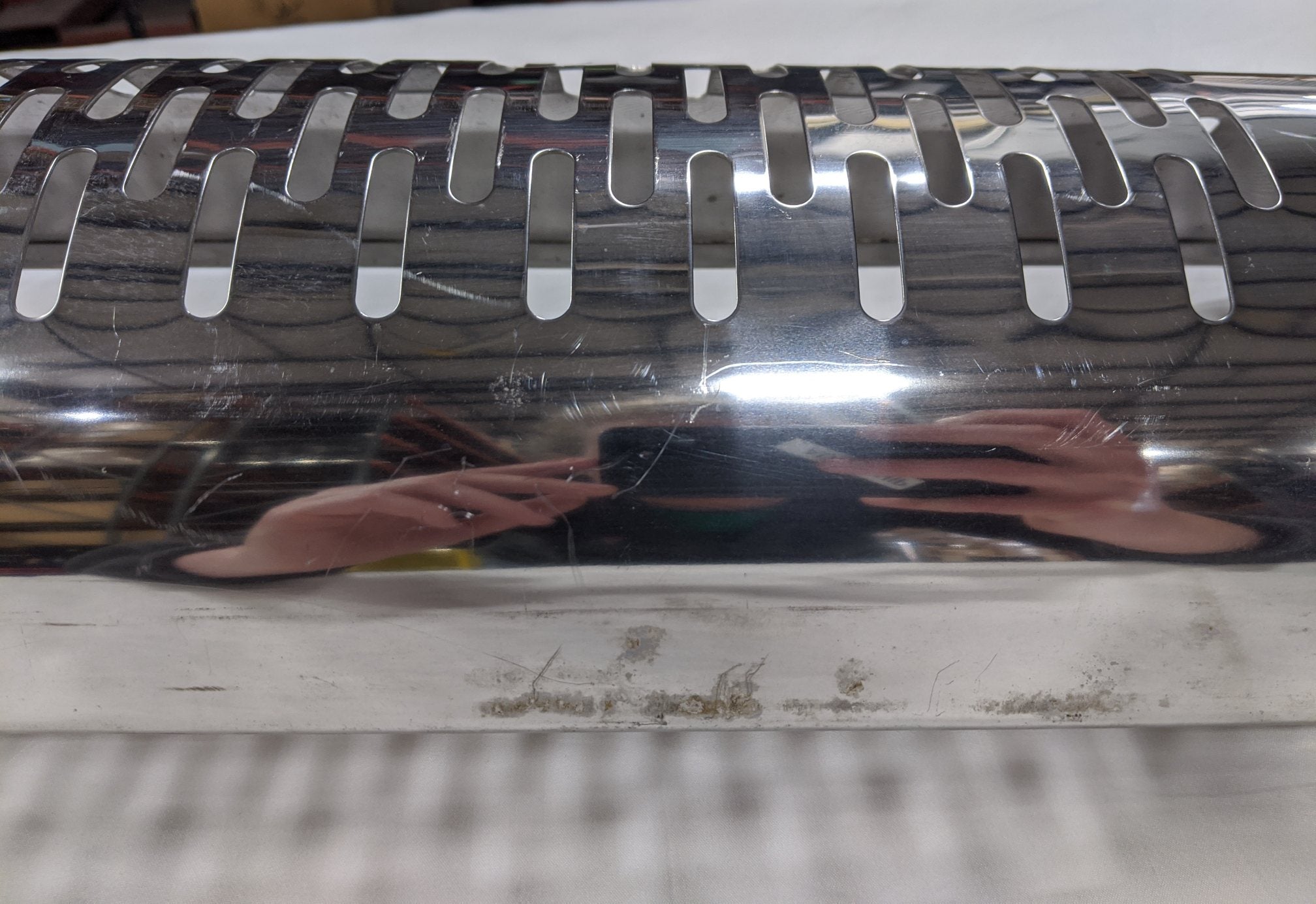 Used Freightliner 51" Tall 5" Pipe Dia. SS Exhaust Shield - P/N 04-24695-000 (10022214926652)