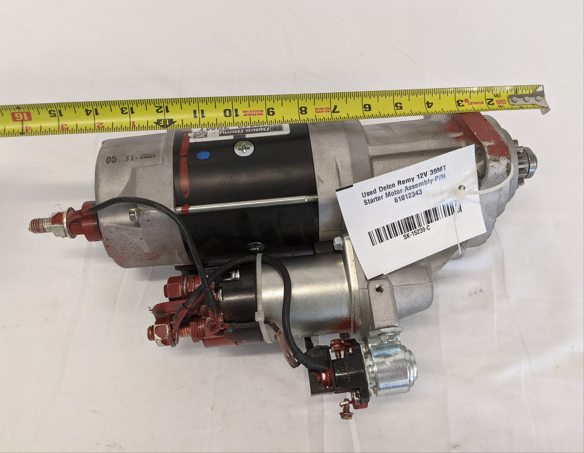 Used Delco Remy 12V 39MT Starter Motor Assembly-P/N 61012343 (10162176688444)
