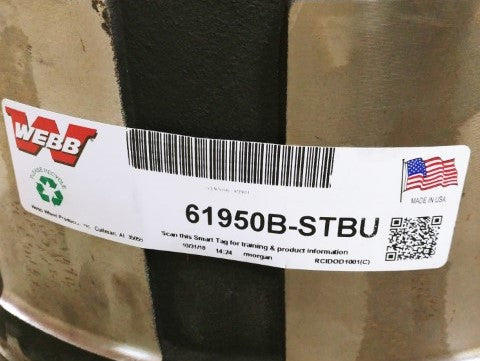 Webb 15" x 6" Balanced Front Brake Drum - P/N WDM 61950B