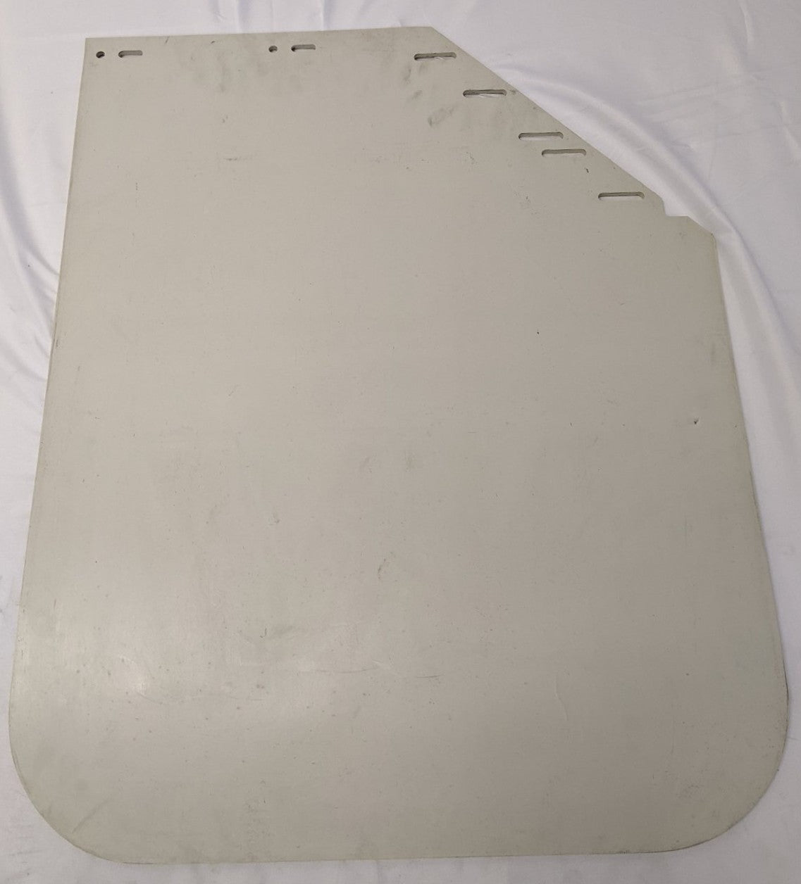 Western Star LH 30" Mitered White Mud Flap w/ Logo | 22-81067-101