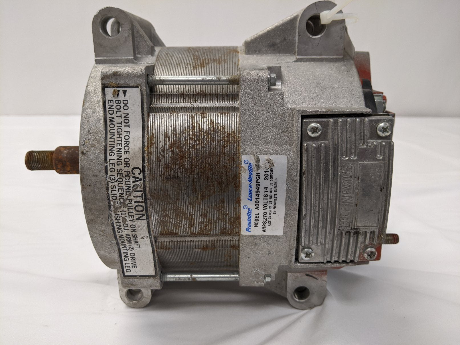 Used Leece Neville 14V Pad Mount Alternator Assembly w/o Disc - P/N A0014949PGH