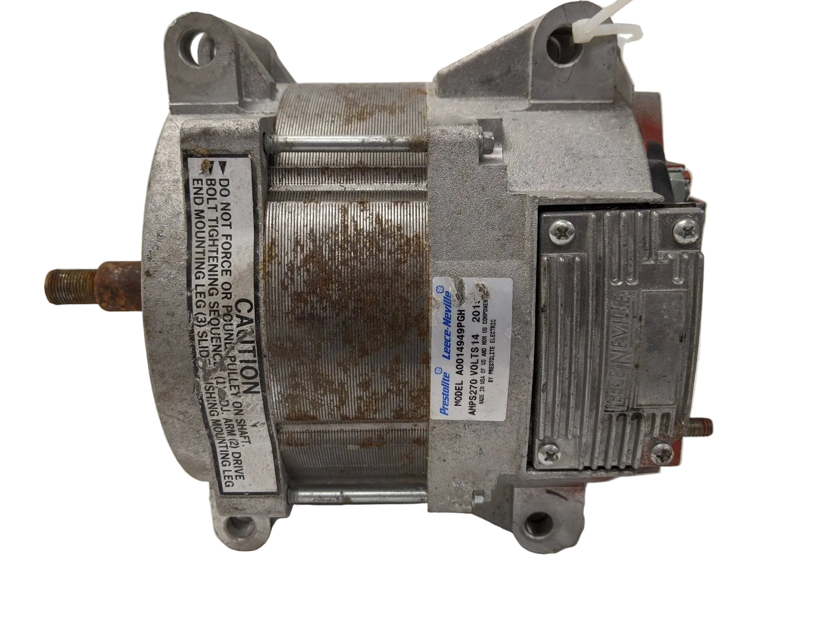 Used Leece Neville 14V Pad Mount Alternator Assembly w/o Disc - P/N A0014949PGH