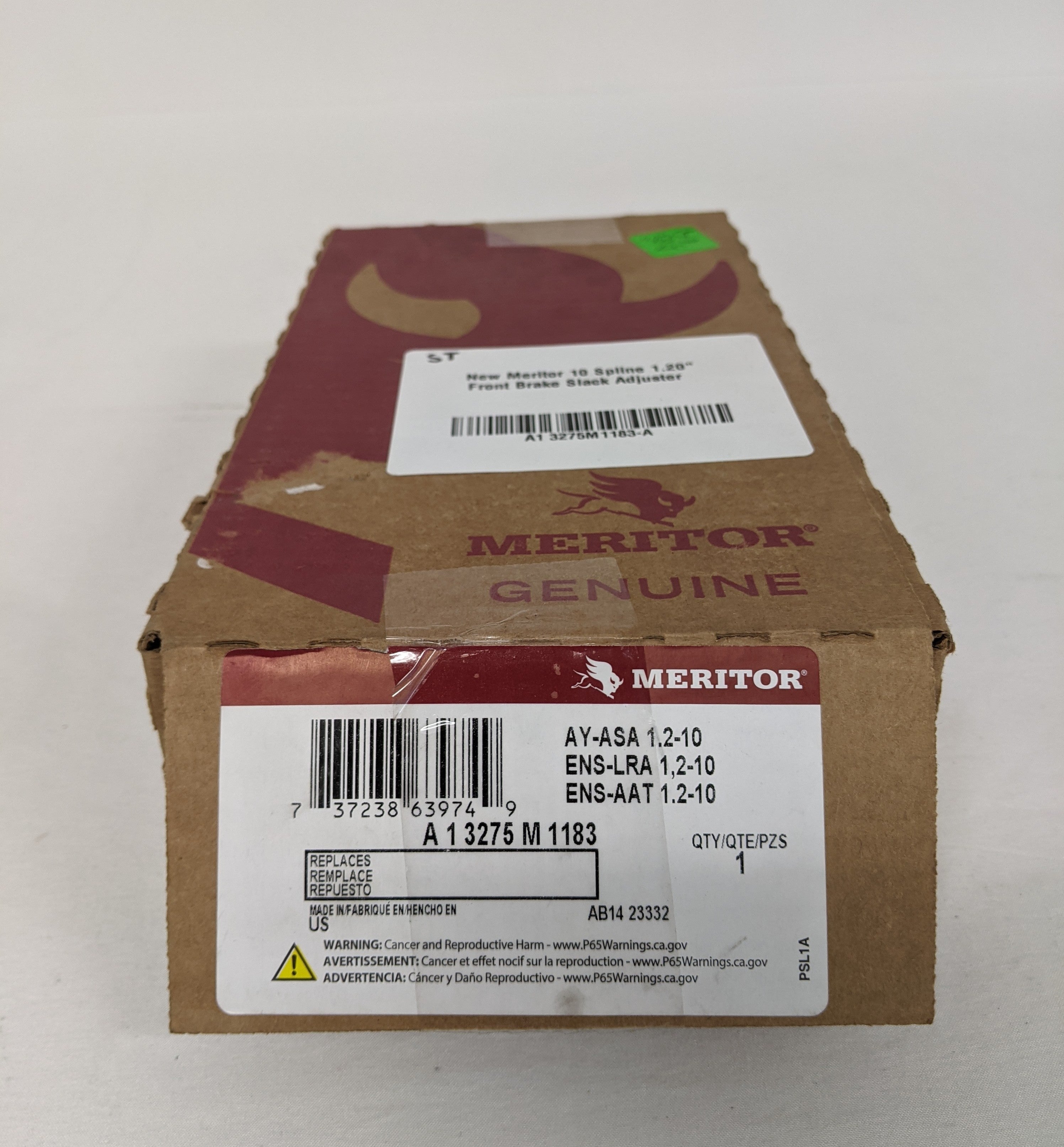 New Meritor 10 Spline 1.20" Front Brake Slack Adjuster - P/N TDA A13275M1183 (9904180429116)