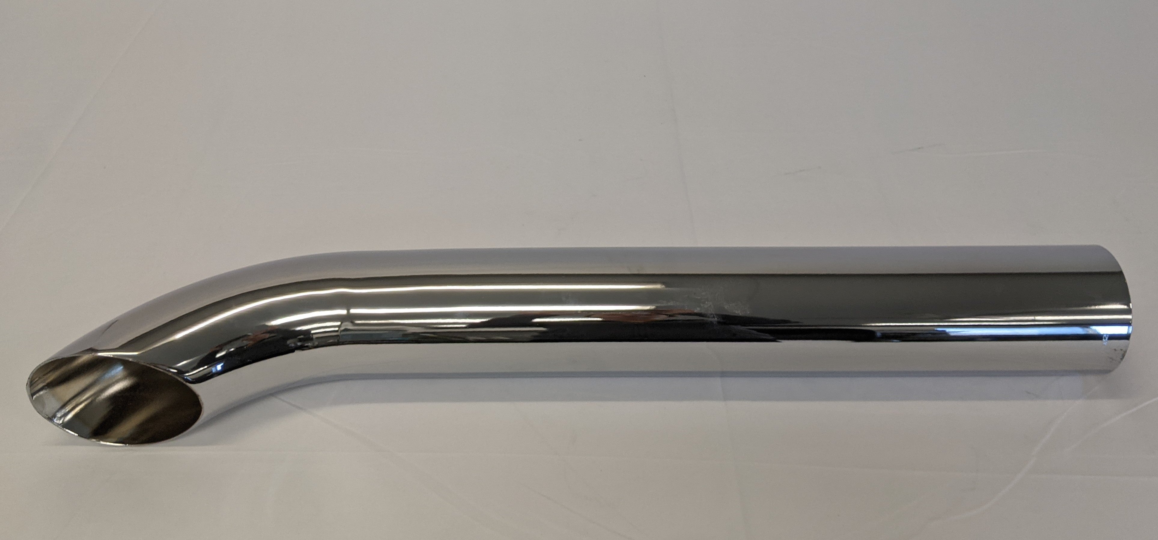 Curved Four Inch Polished Stainless Steel Exhaust Pipe - P/N 04-31799-032 (10140172353852)