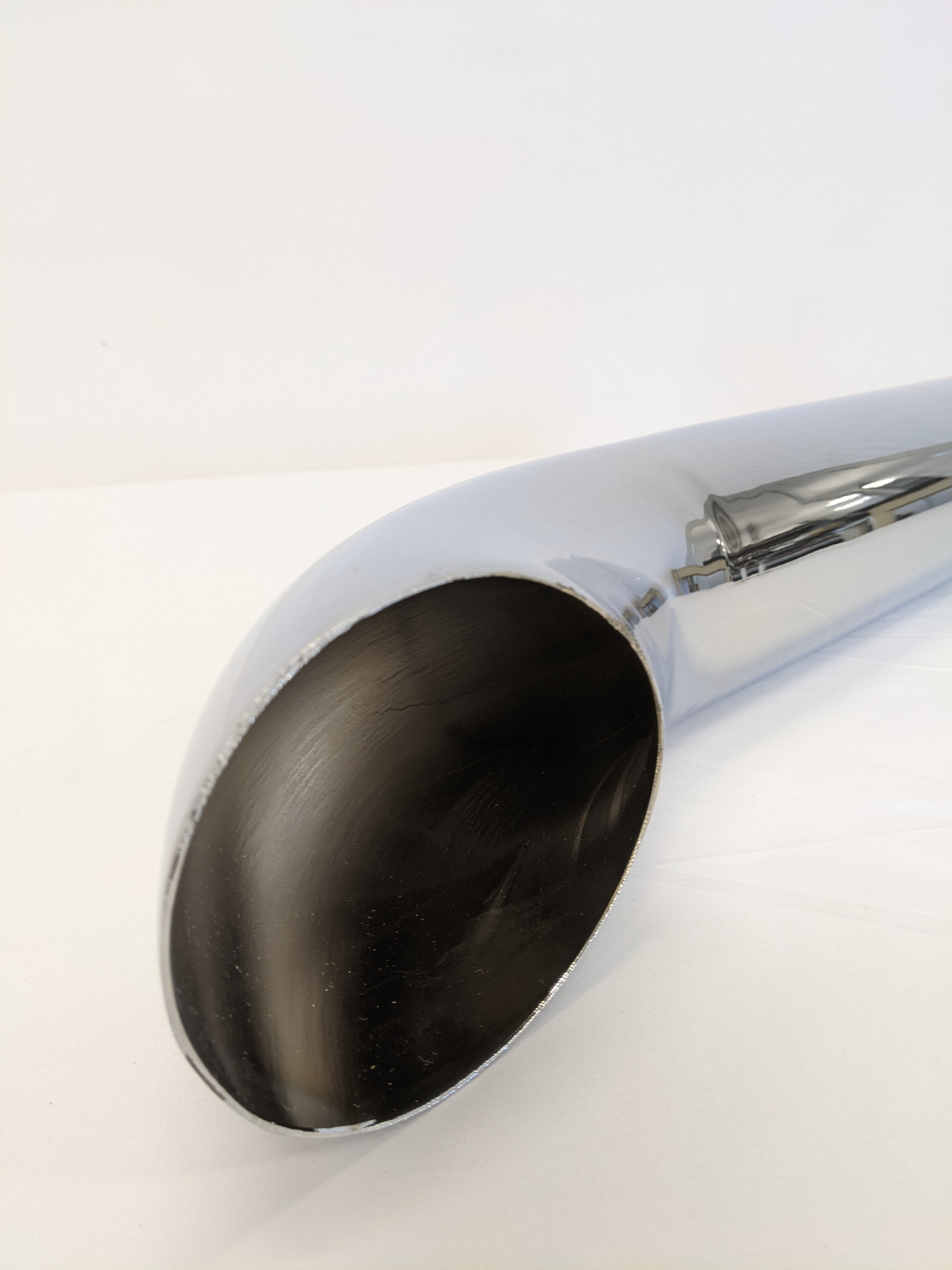 Curved Four Inch Polished Stainless Steel Exhaust Pipe - P/N 04-31799-032 (10140172353852)