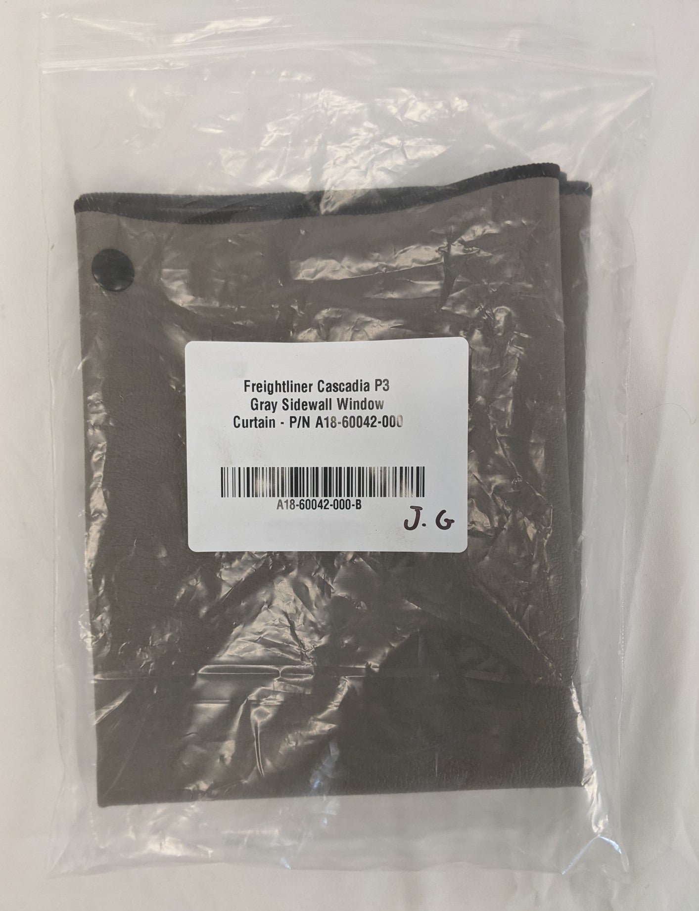 Freightliner Cascadia P3 Gray Sidewall Window Curtain - P/N A18-60042-000