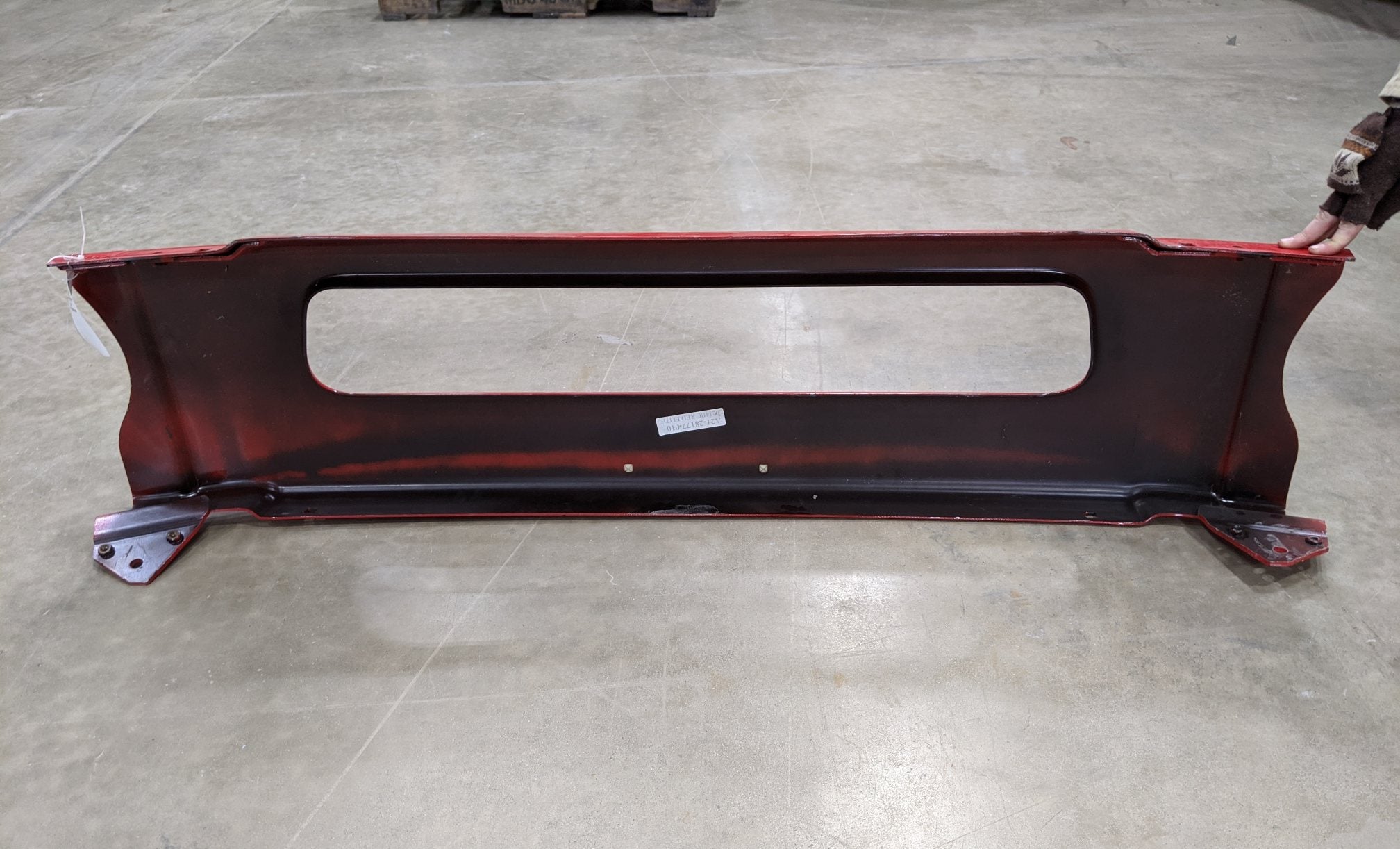 *Bent Bracket* Freightliner M2 Red w/ License Center Bumper - P/N A21-28177-010 (6742985572438)