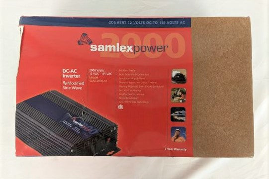 SAMLEX SAM-2000-12 DC-AC INVERTER - P/N SAM-2000-12 (3939786883158)