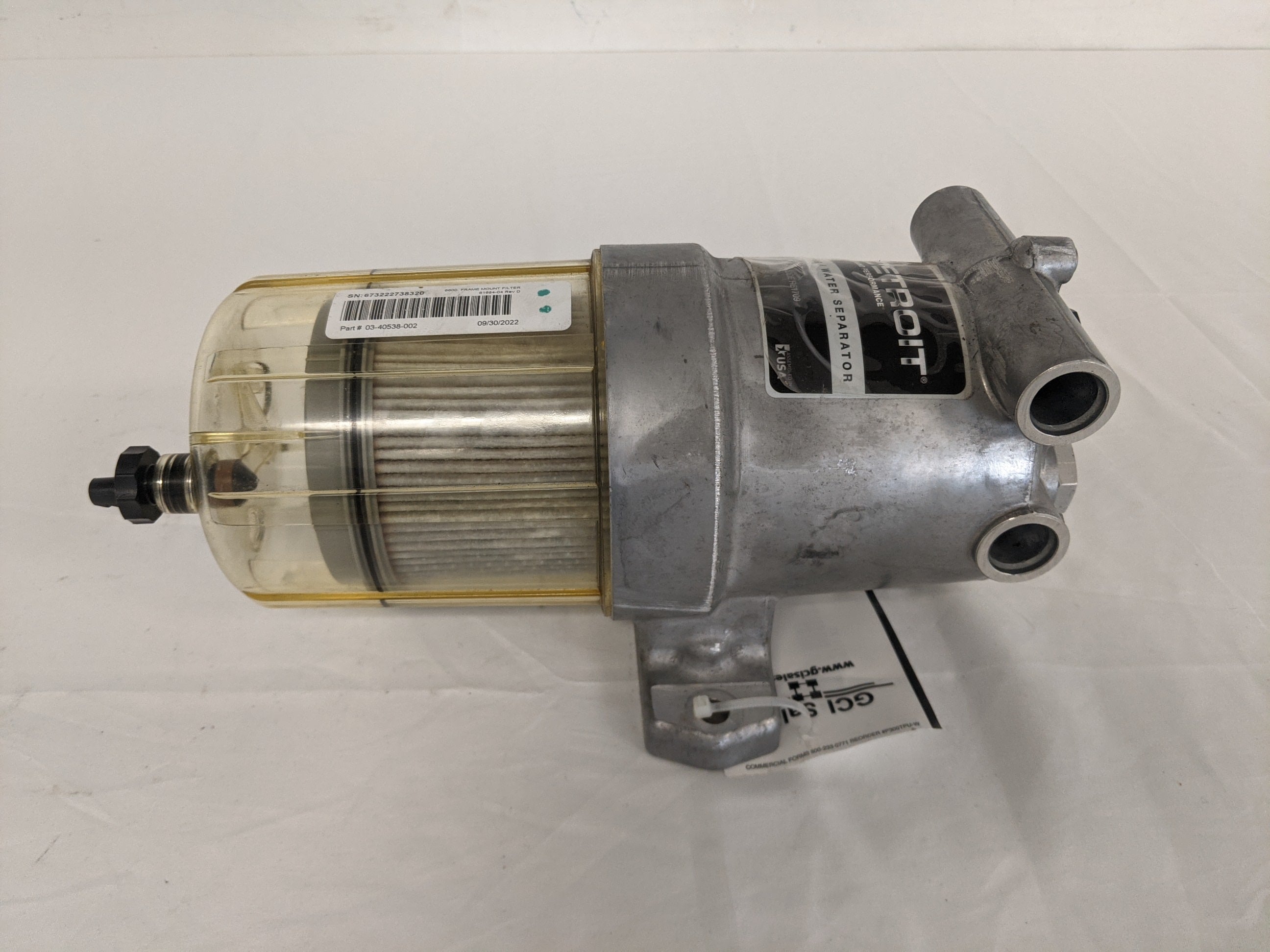 Used Detroit Fuel Water Separator - P/N 03-40538-002 (8521499115836)