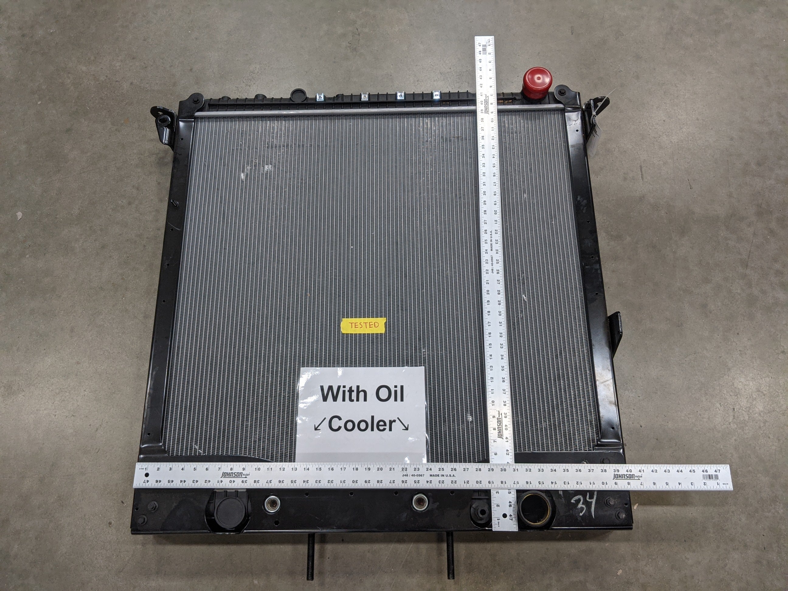 Freightliner Cascadia 38½x35¾" Core & Tank Radiator Assy - P/N MOD 3S0580800002 (8434778702140)