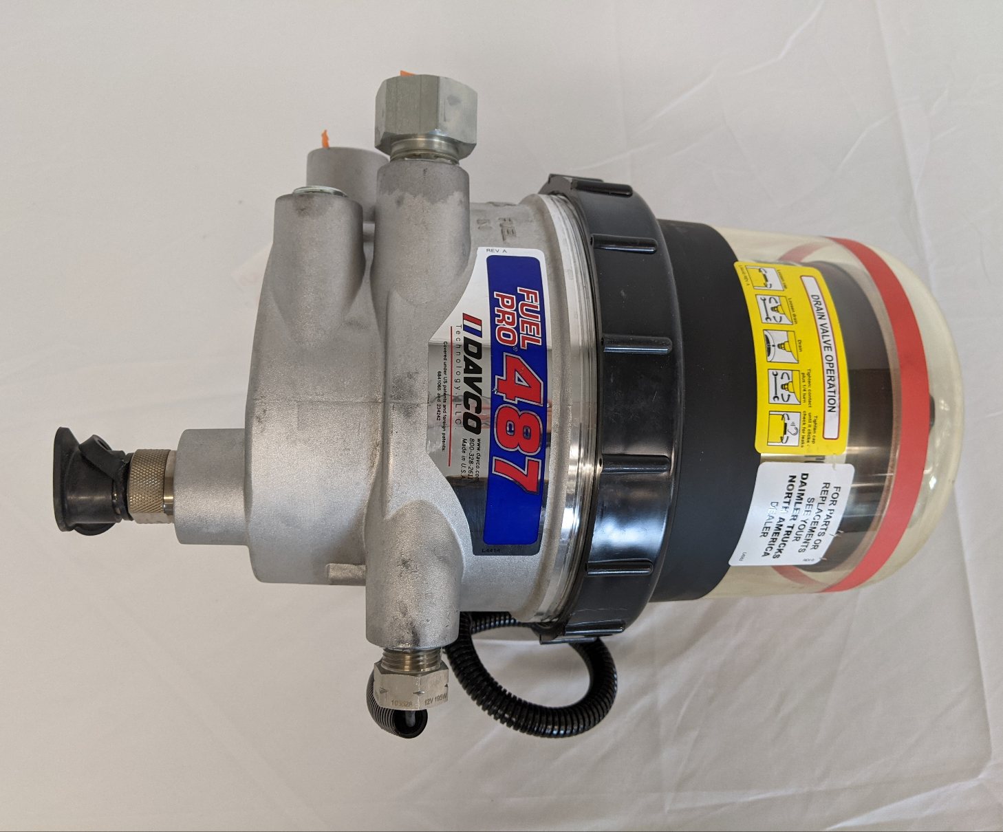 Davco Fuel Pro 487 Black Band Fuel Water Seperator - P/N 03-42051-004 (4802316206166)