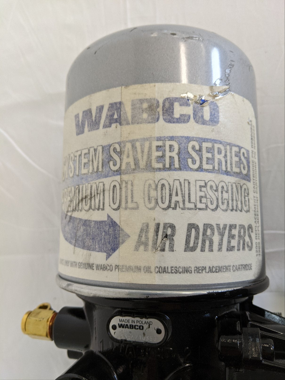 Used Wabco Single Cannister Compressed Air System Air Dryer - P/N 4324210350 (8905131852092)