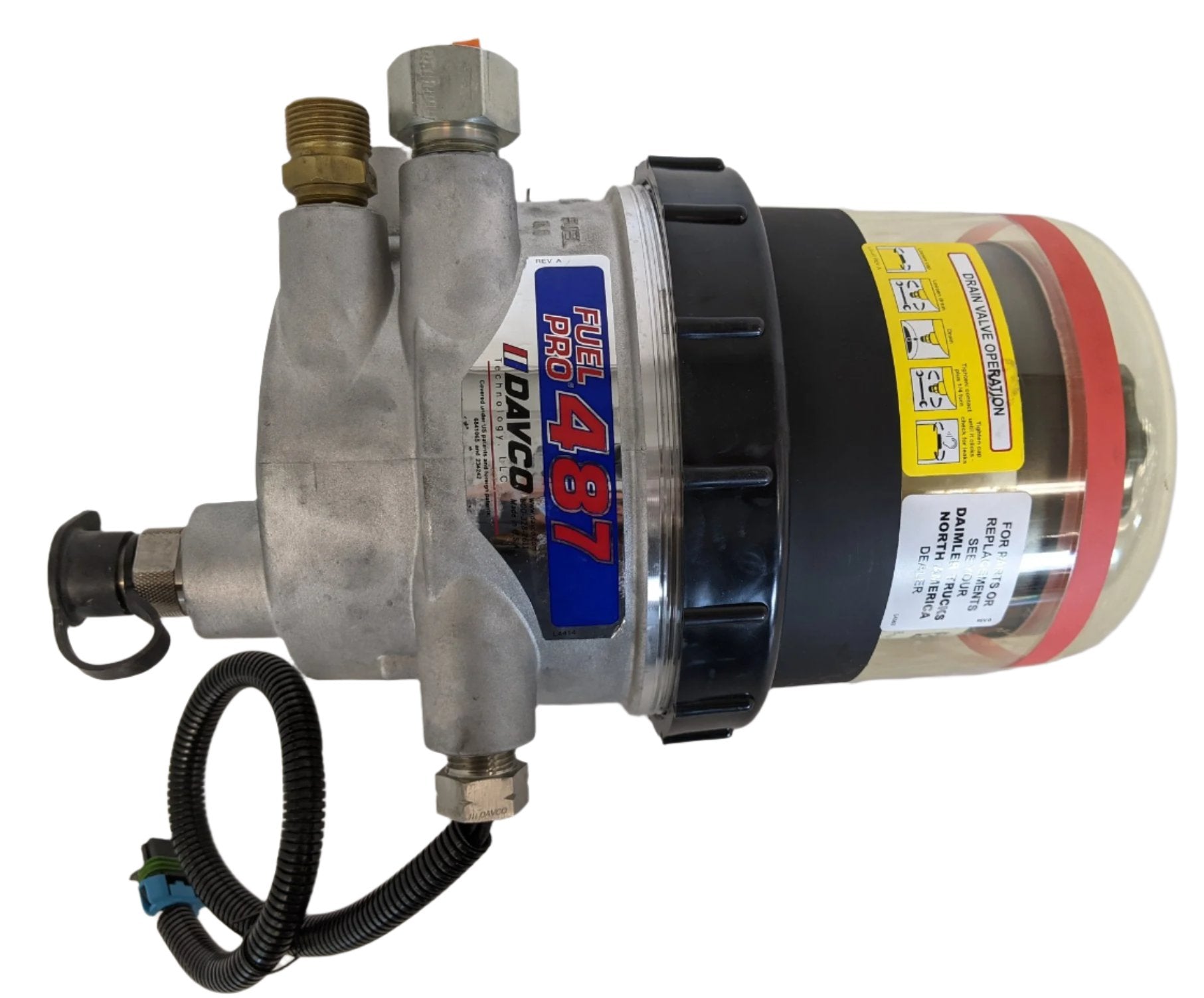 Davco 487 Black Band Fuel Water Separator - P/N 03-42051-005 (8909889110332)