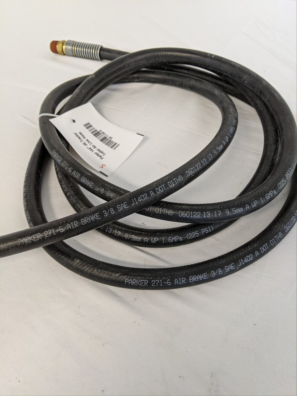 Parker 144" 6 Tractor Trailer Air Line Hose P/N 1220821144